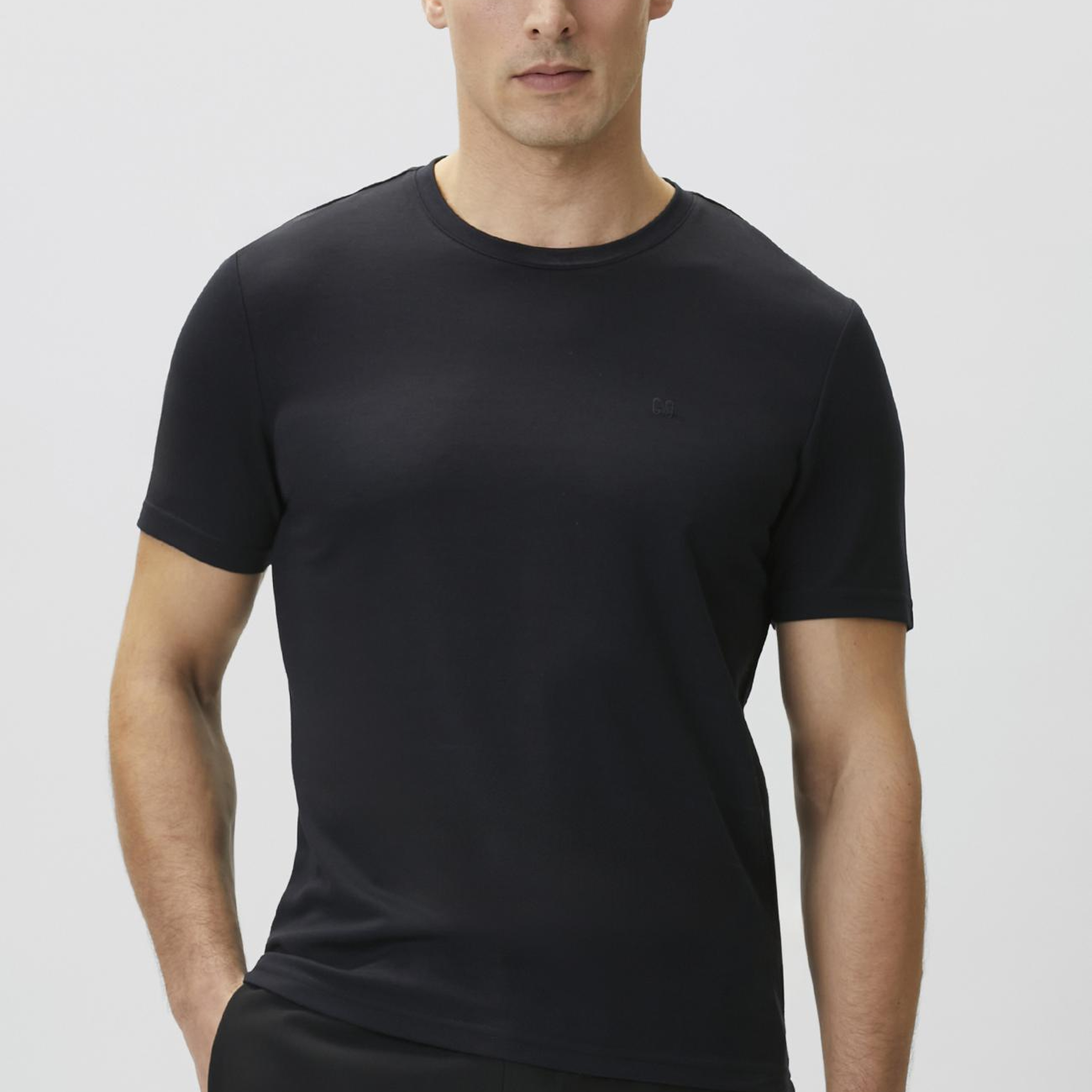 Network Erkek Lacivert Pike Desenli Basic T-shirt