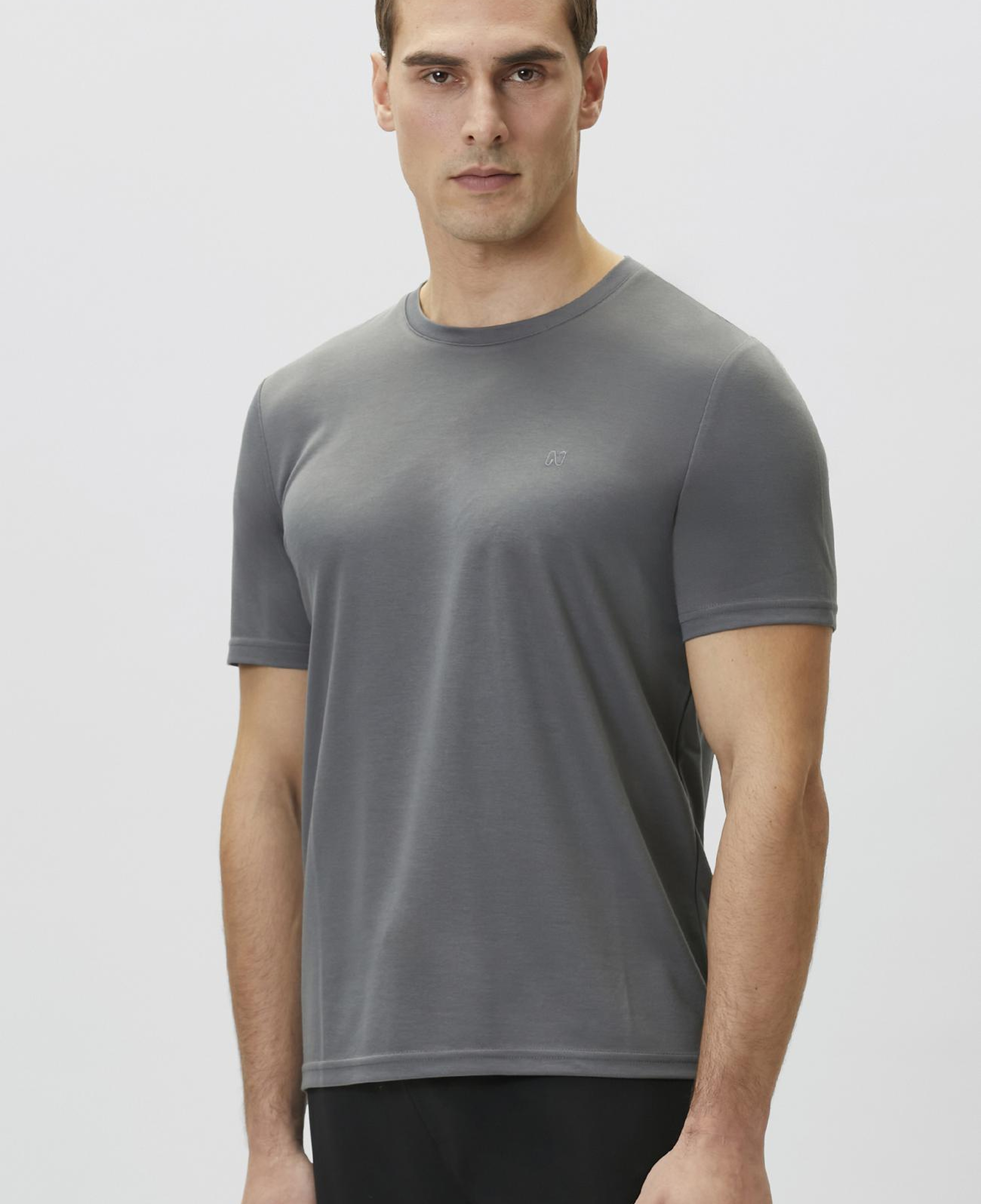 Network Erkek Antrasit Pike Desen Basic T-shirt