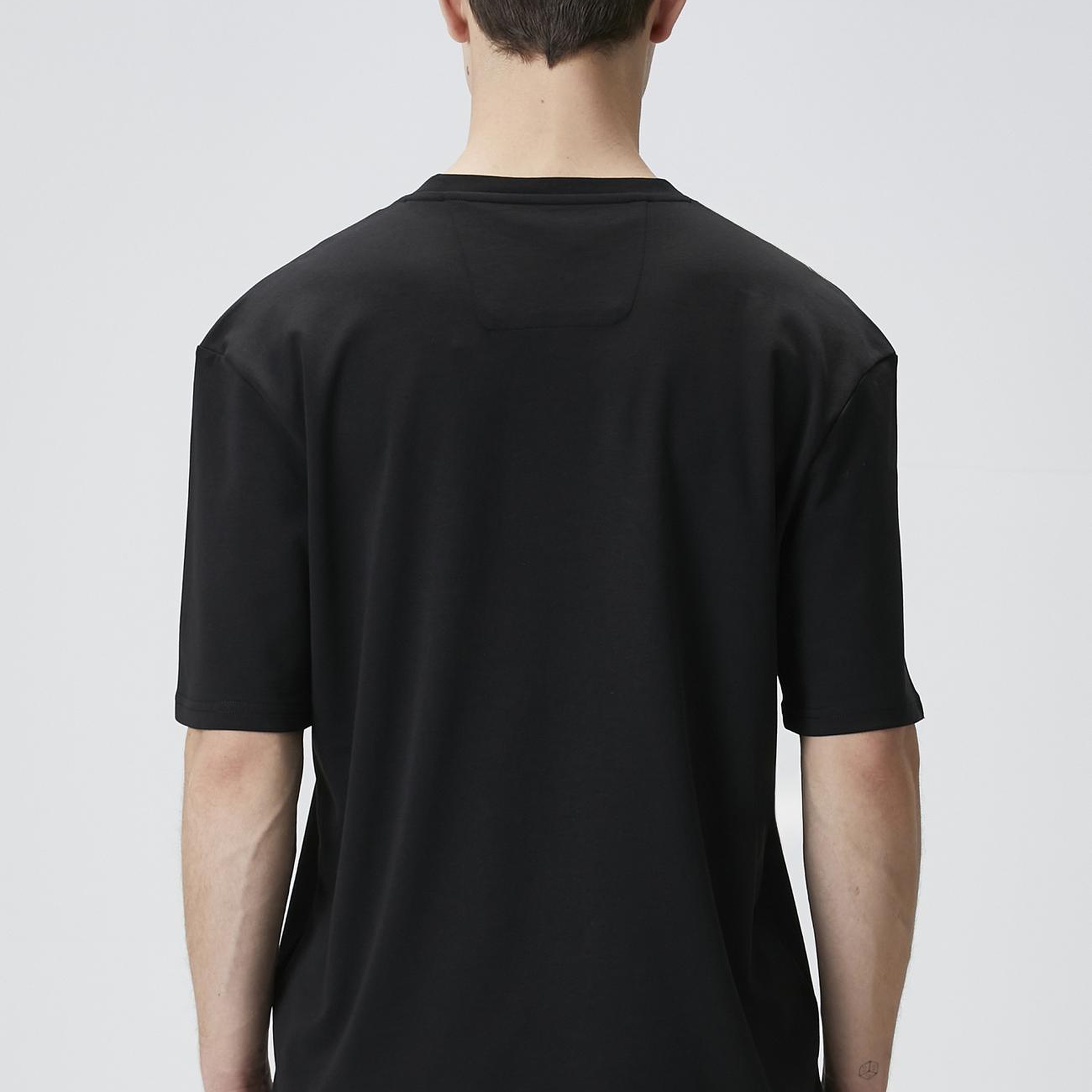 Network Erkek Comfort Fit Siyah Bisiklet Yaka T-shirt