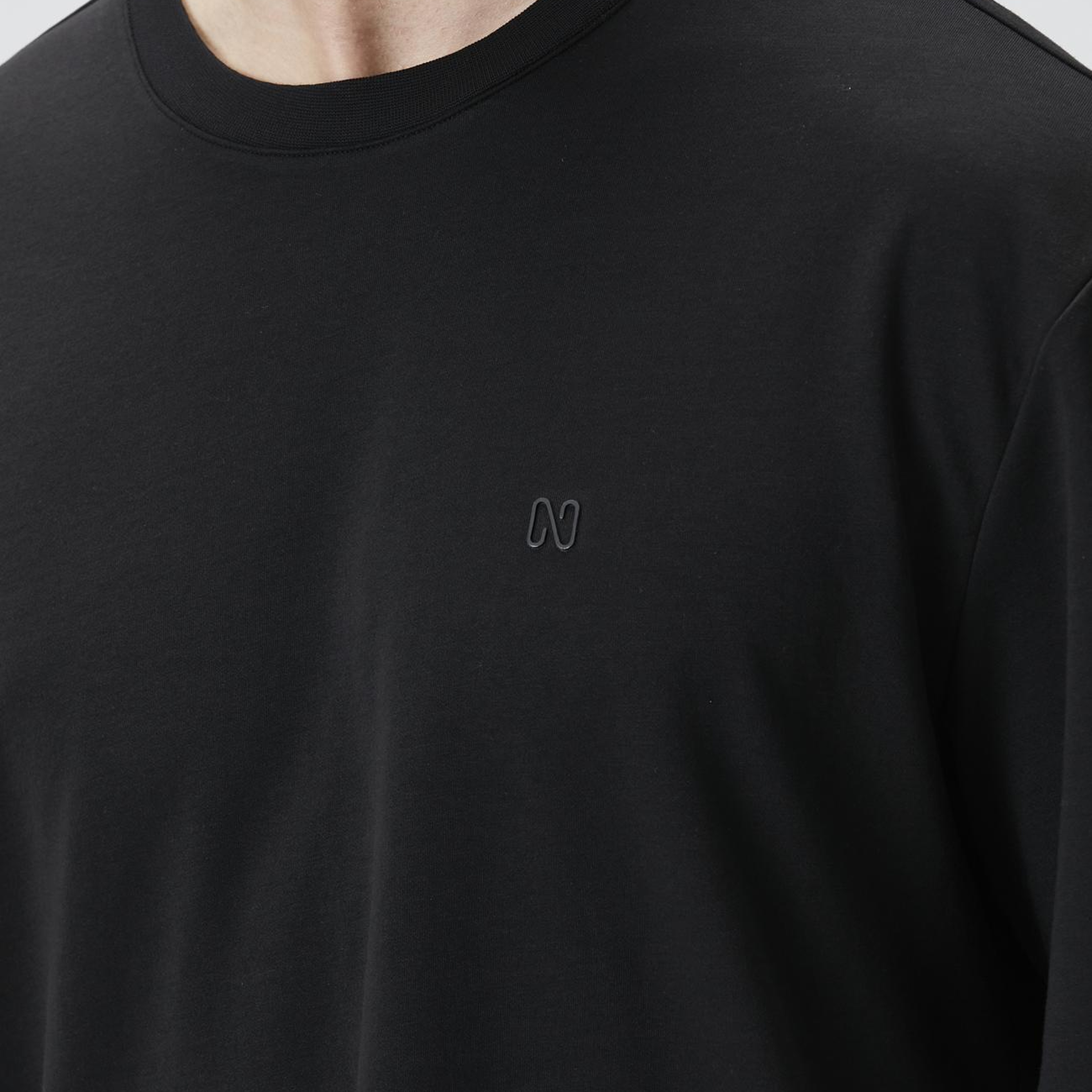 Network Erkek Comfort Fit Siyah Bisiklet Yaka T-shirt
