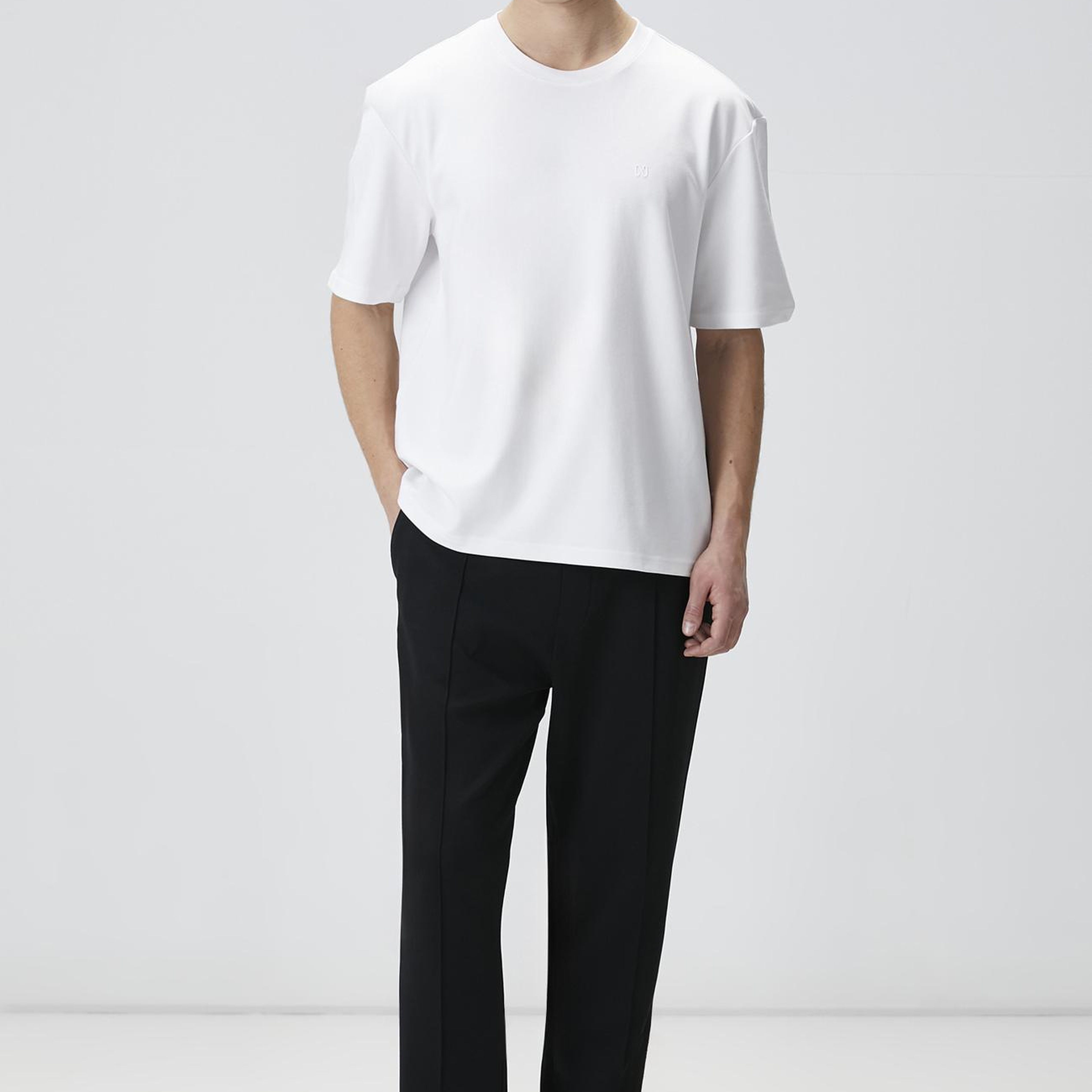 Network Erkek Comfort Fit Beyaz Bisiklet Yaka T-shirt