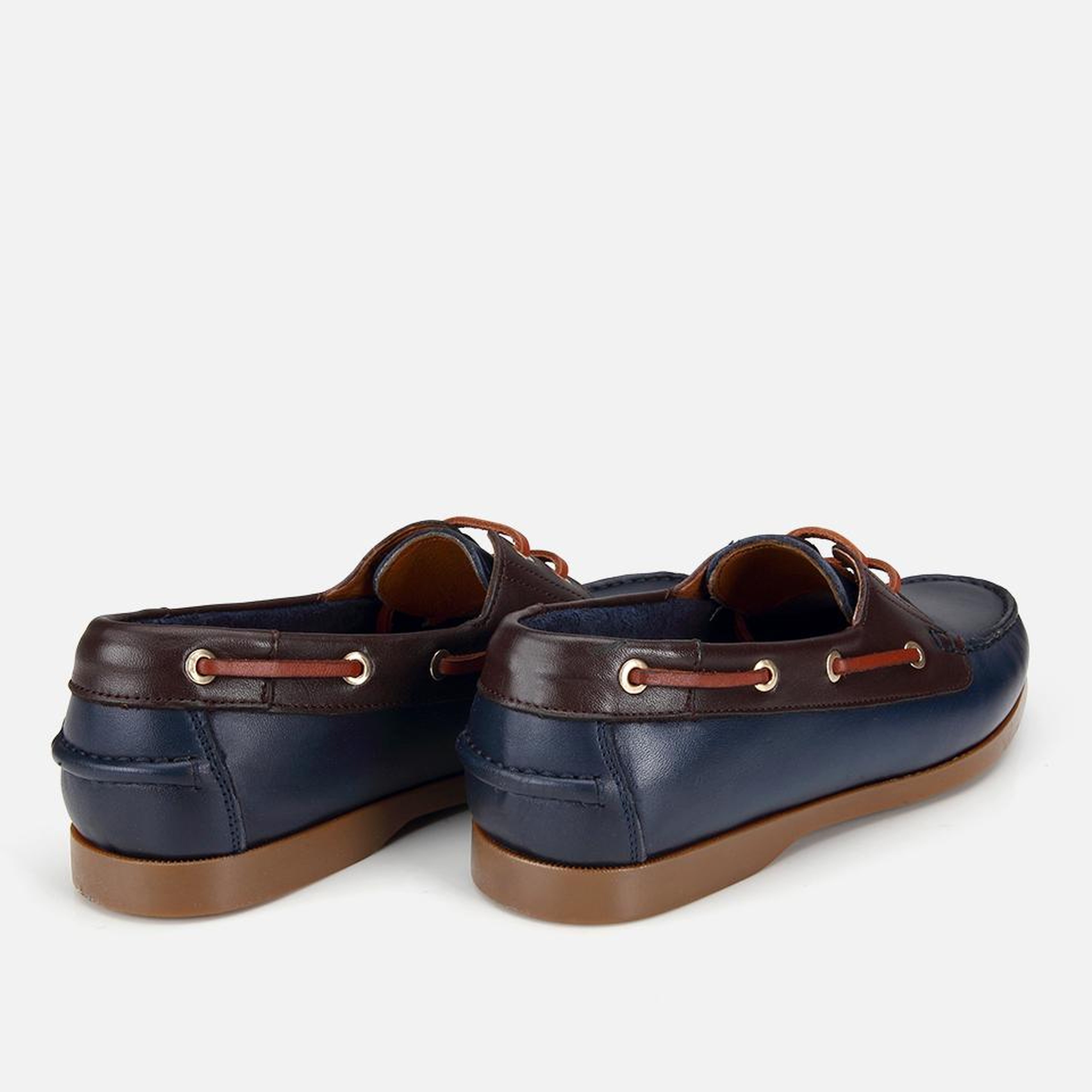 Erkek Deri Lacivert Bağcık Detaylı Günlük Loafer