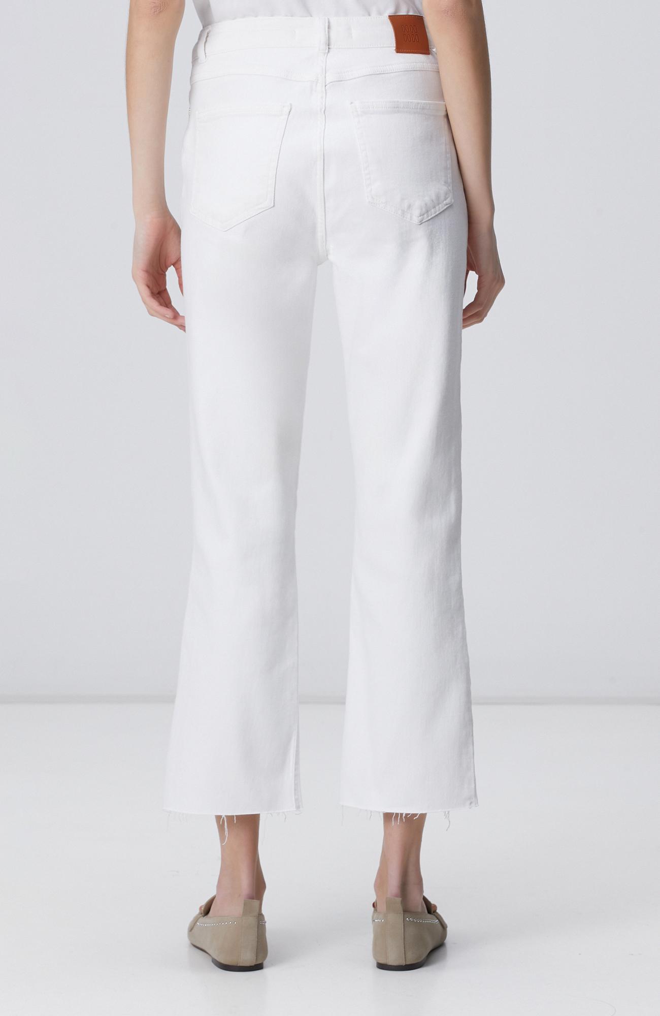 Network Kadın Kırık Beyaz Kesik Paça Denim Pantolon