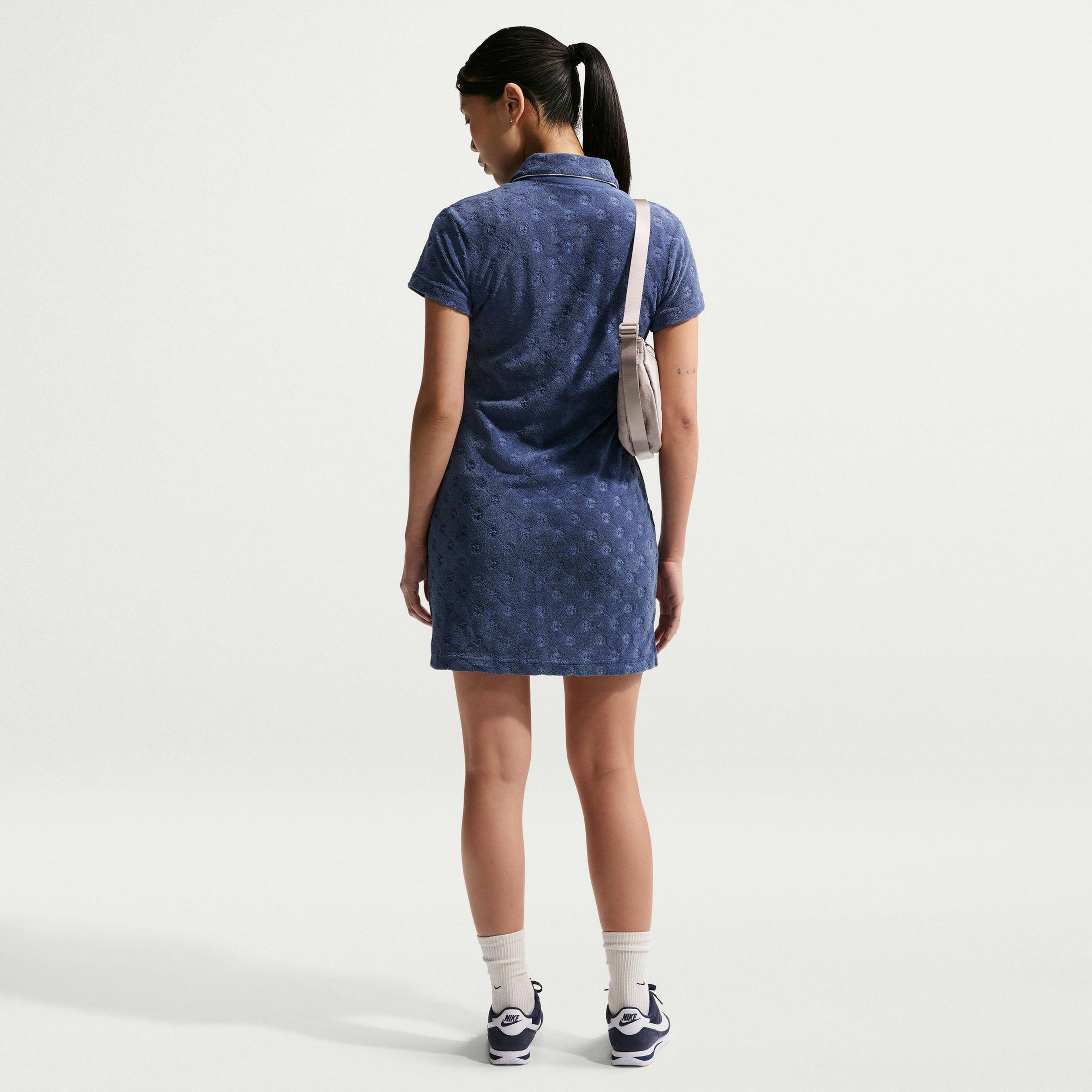 Nike Sportswear Chill Terry Kadın Mavi Elbise