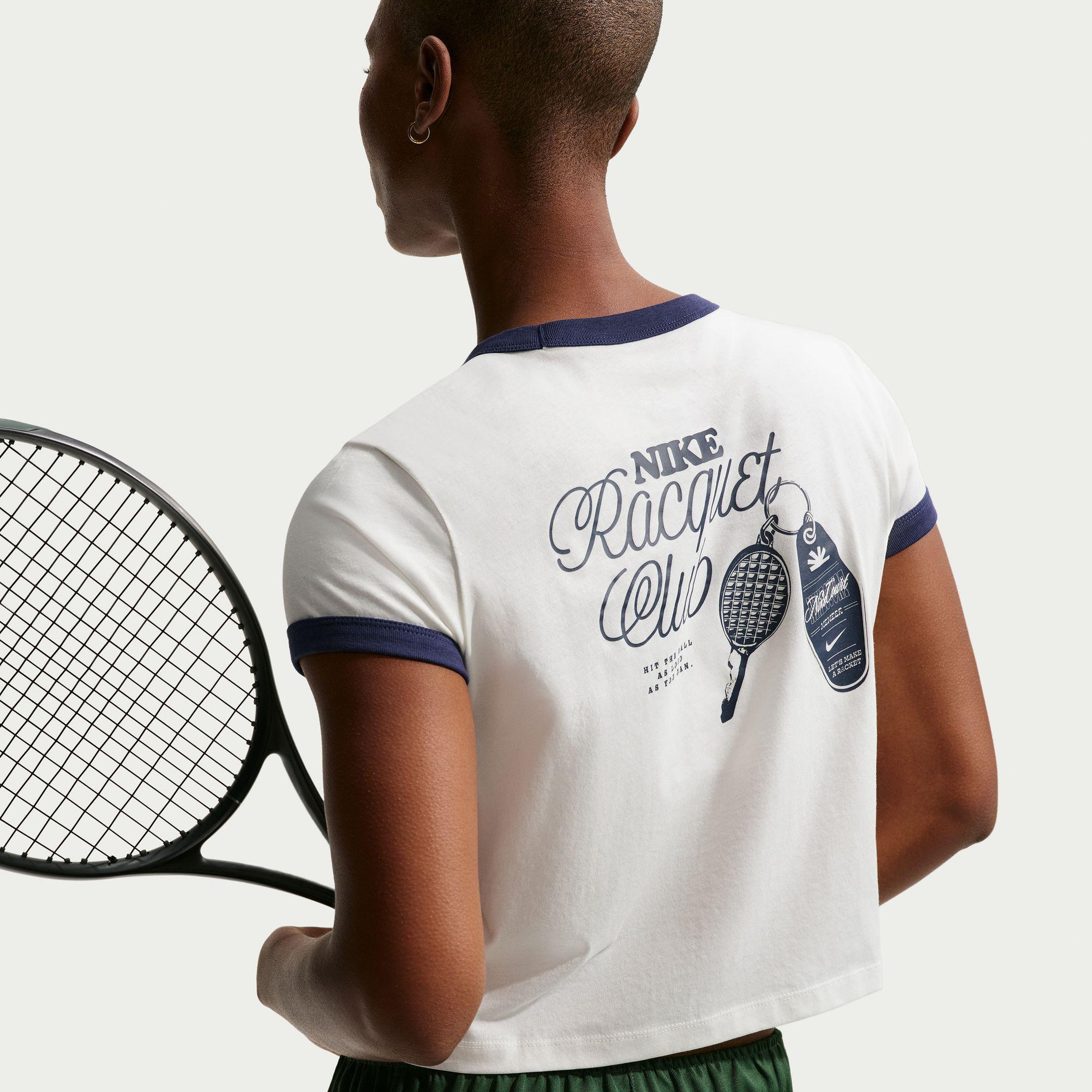 Nike Heritage Racquet Club Mod Kadın Beyaz T-Shirt
