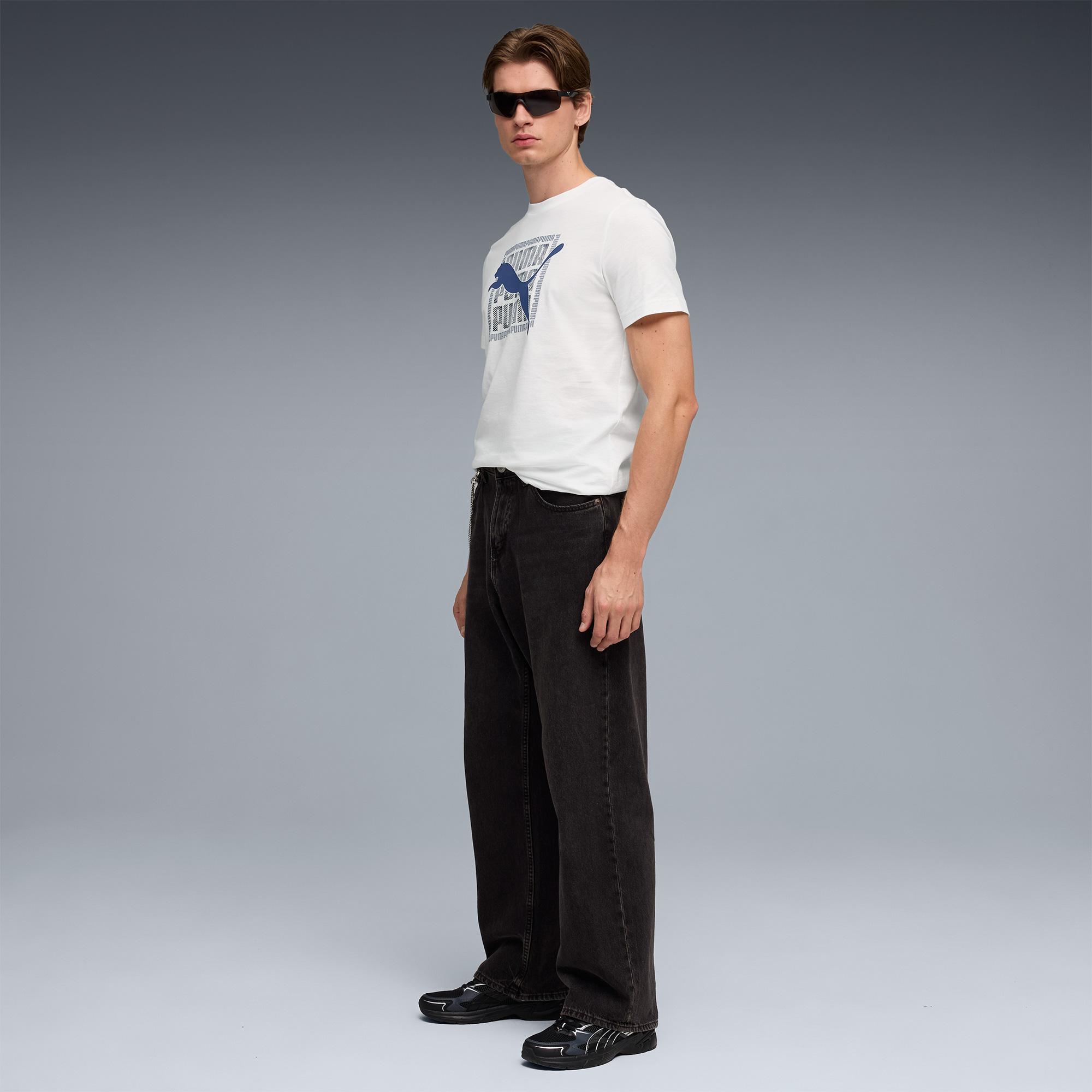 Puma Graphic  Erkek Beyaz T-Shirt