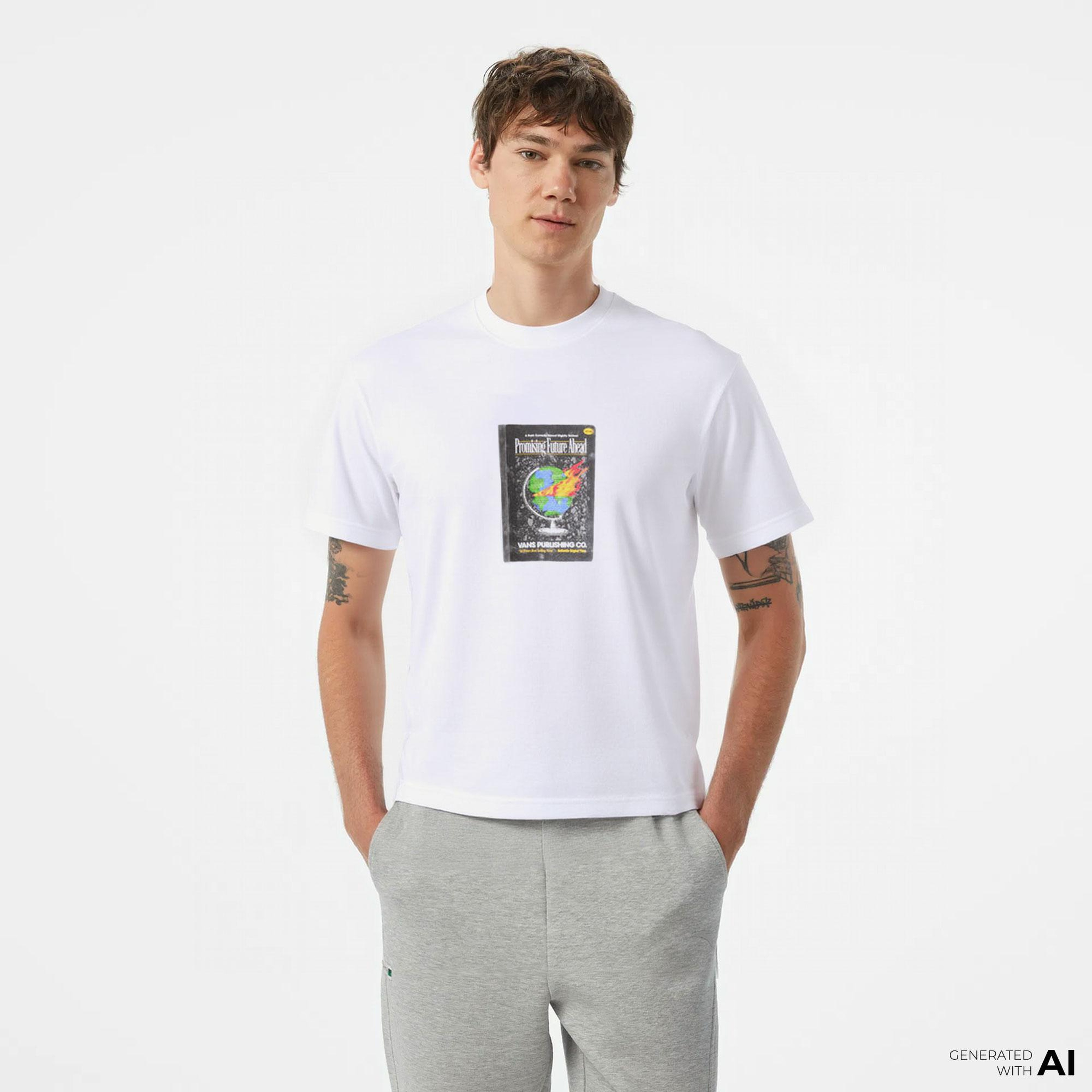 Vans Paperback Writer Ss Erkek Beyaz T-Shirt