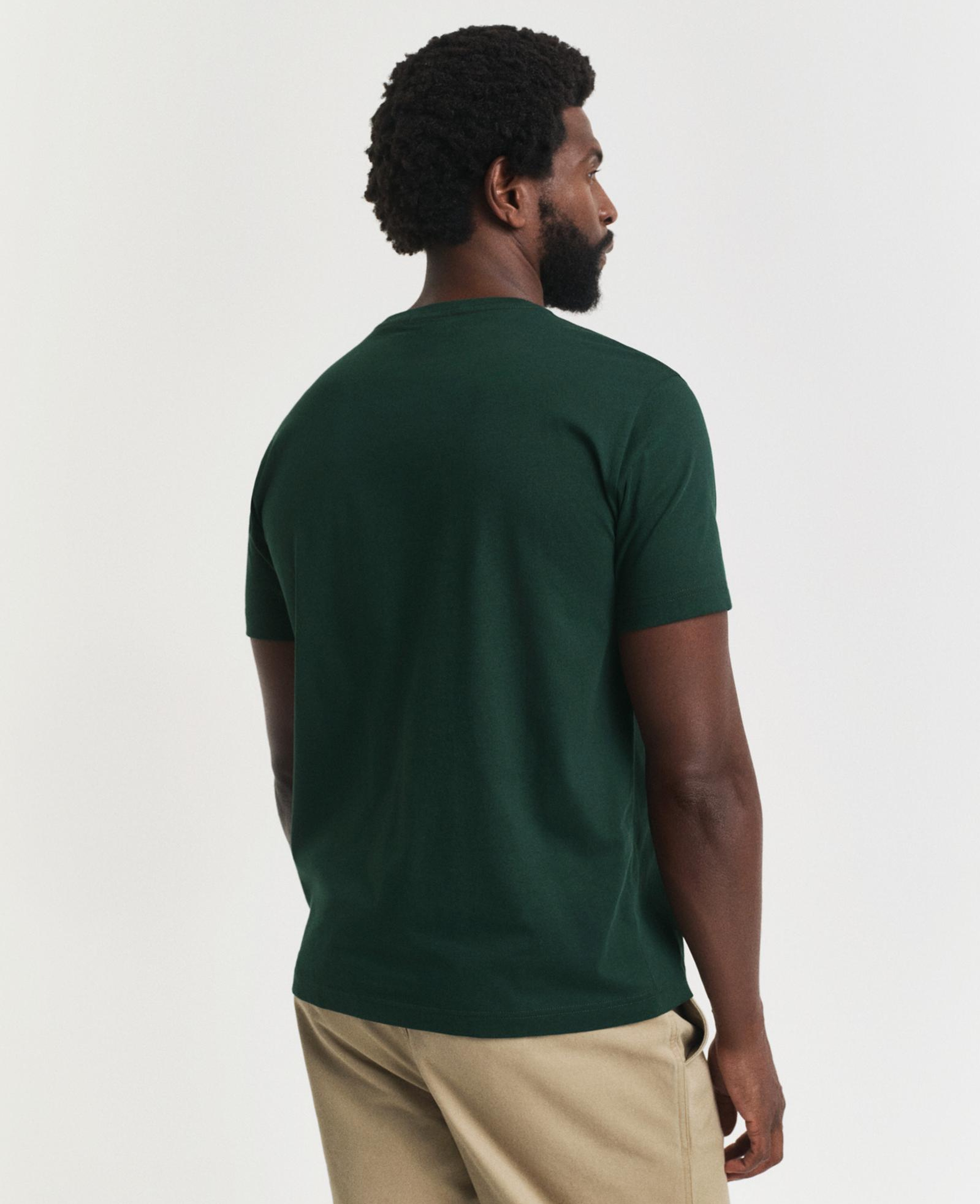 GANT Erkek Yeşil Regular Fit Bisiklet Yaka T-Shirt