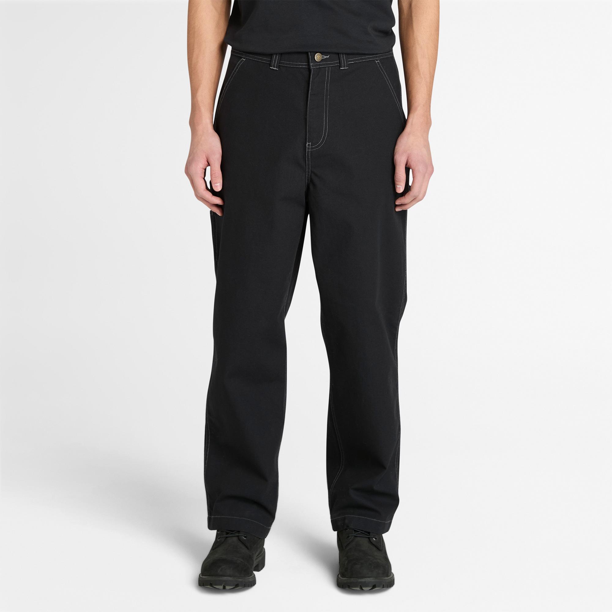 Timberland Washed Duck Canvas Carpenter Erkek Siyah Pantolon