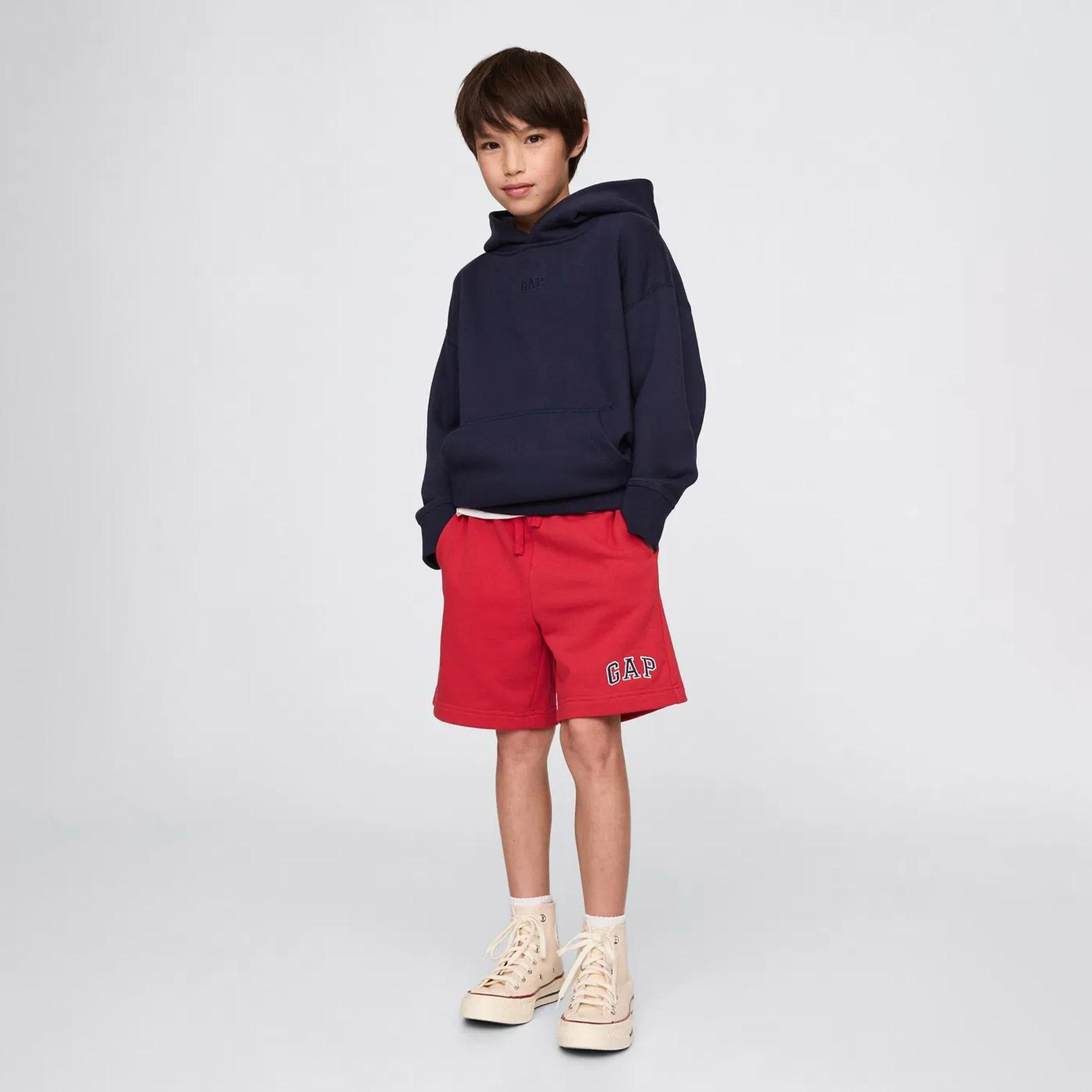 Gap V-Frch Logo Çocuk Kırmızı Şort