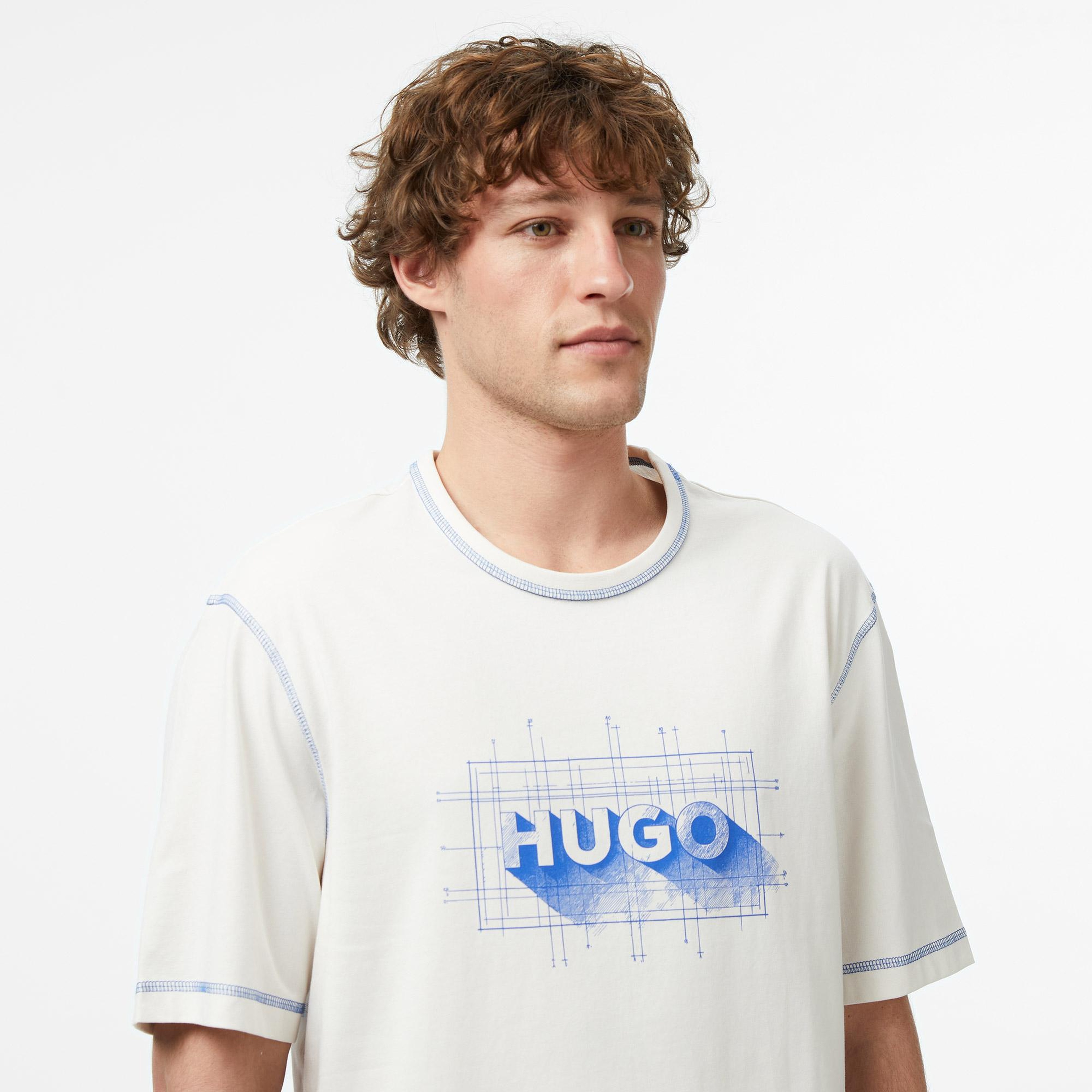 Hugo Nothal Erkek Beyaz T-Shirt