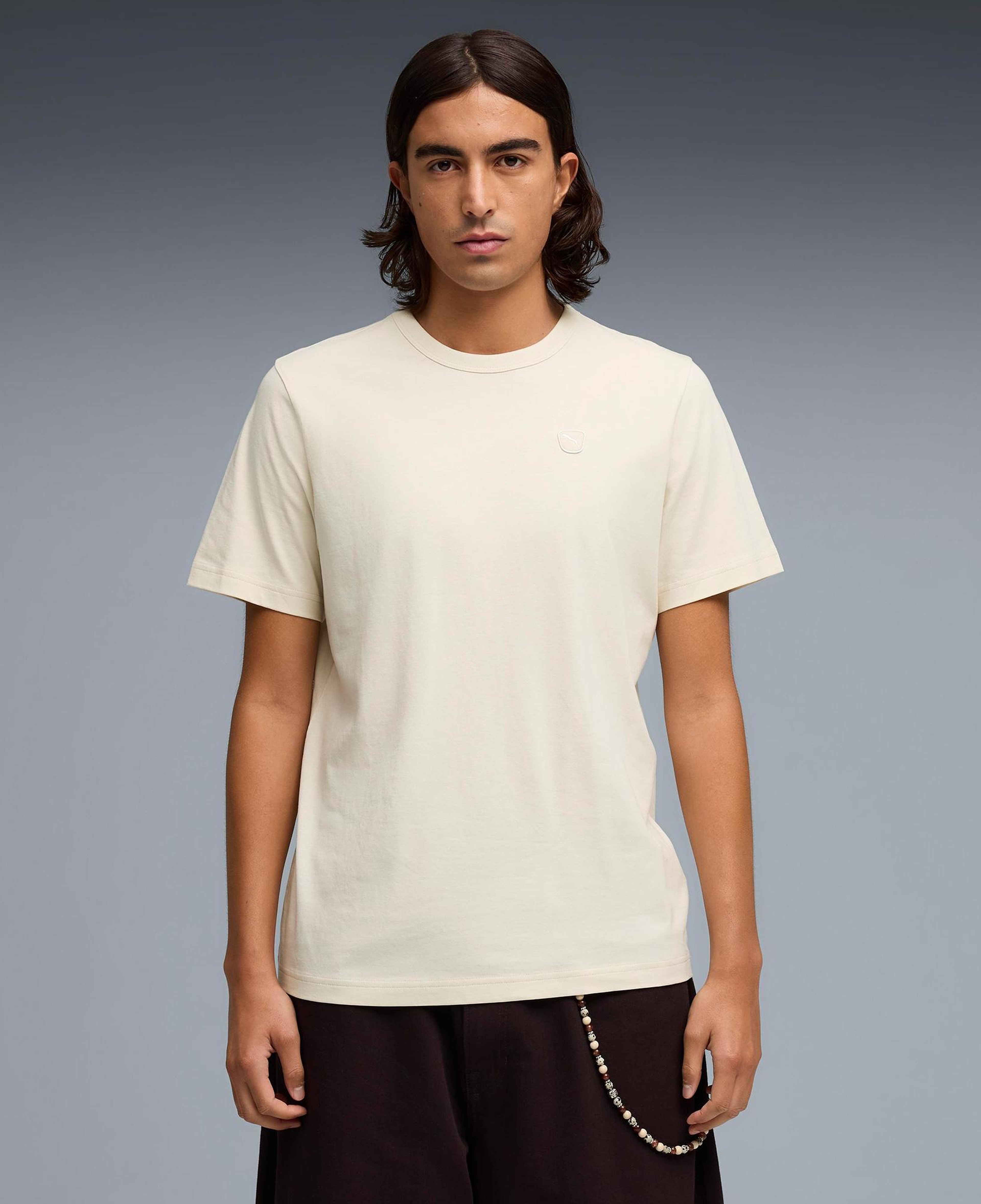 Puma Ess Elevated Tk Erkek Krem T-Shirt