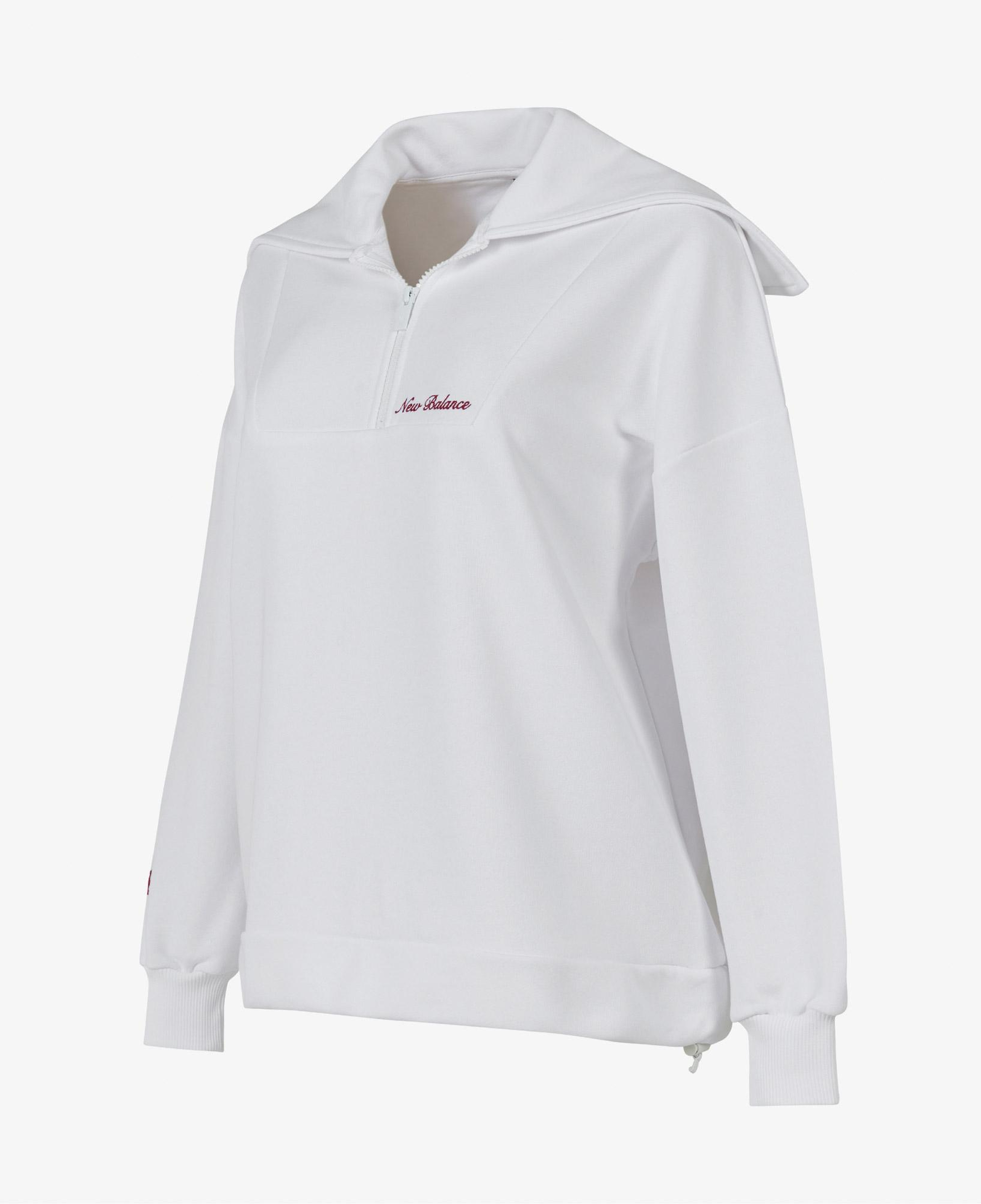 New Balance WNC1609 Lifestyle Kadın Beyaz Sweatshirt