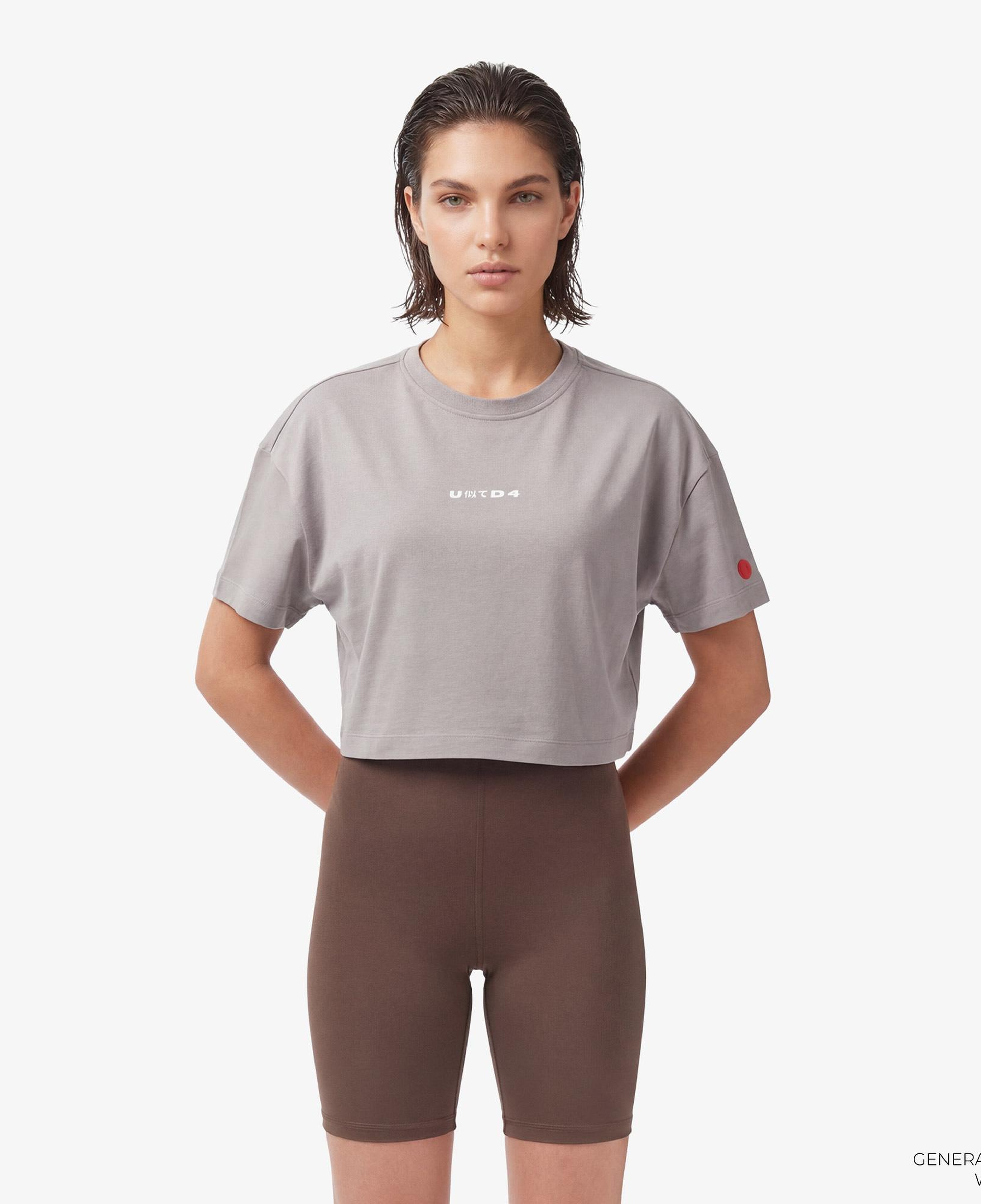 UNITED4 Regular Fit Kadın Gri T-Shirt