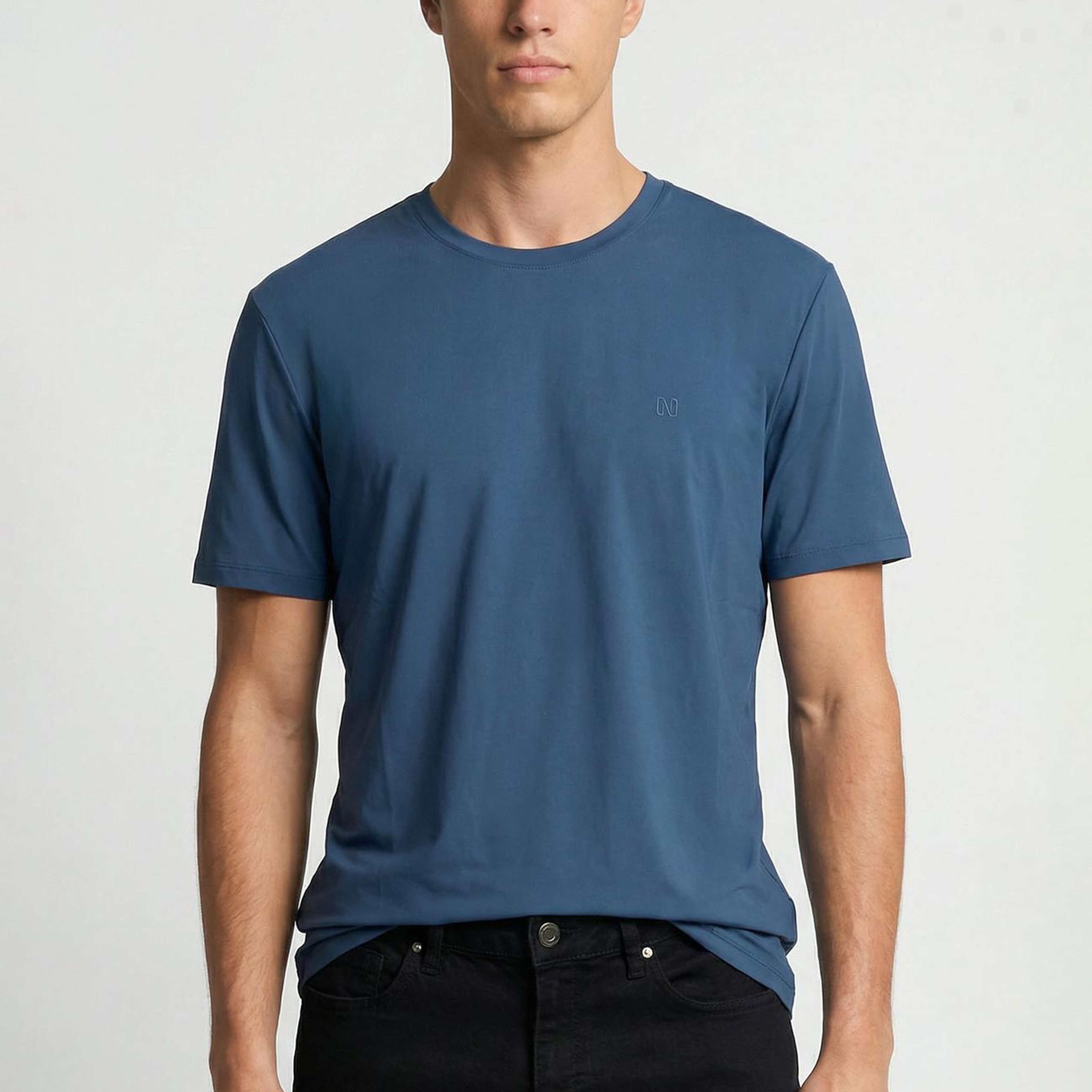 Network Erkek İndigo Teknik T-shirt