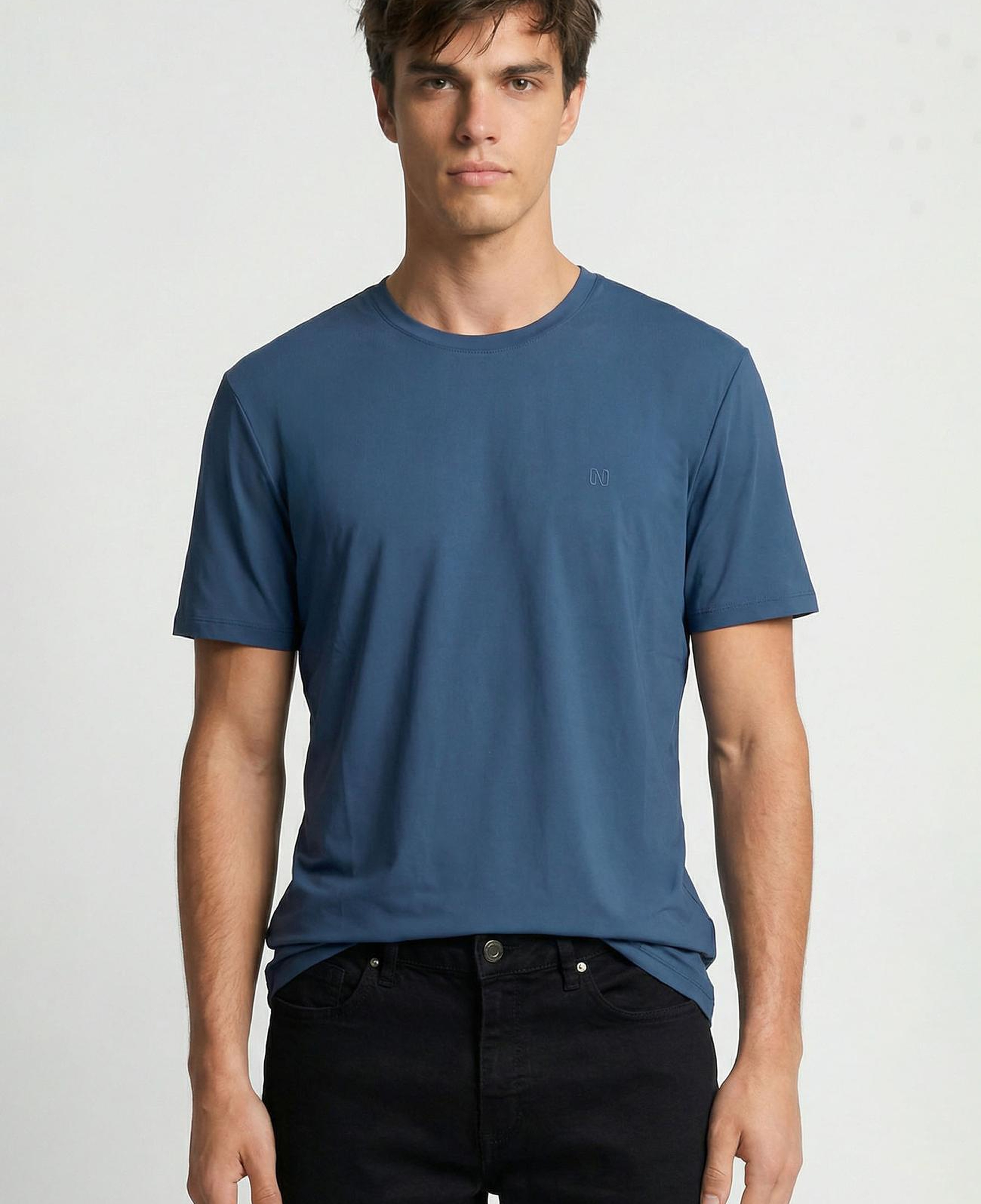 Network Erkek İndigo Teknik T-shirt