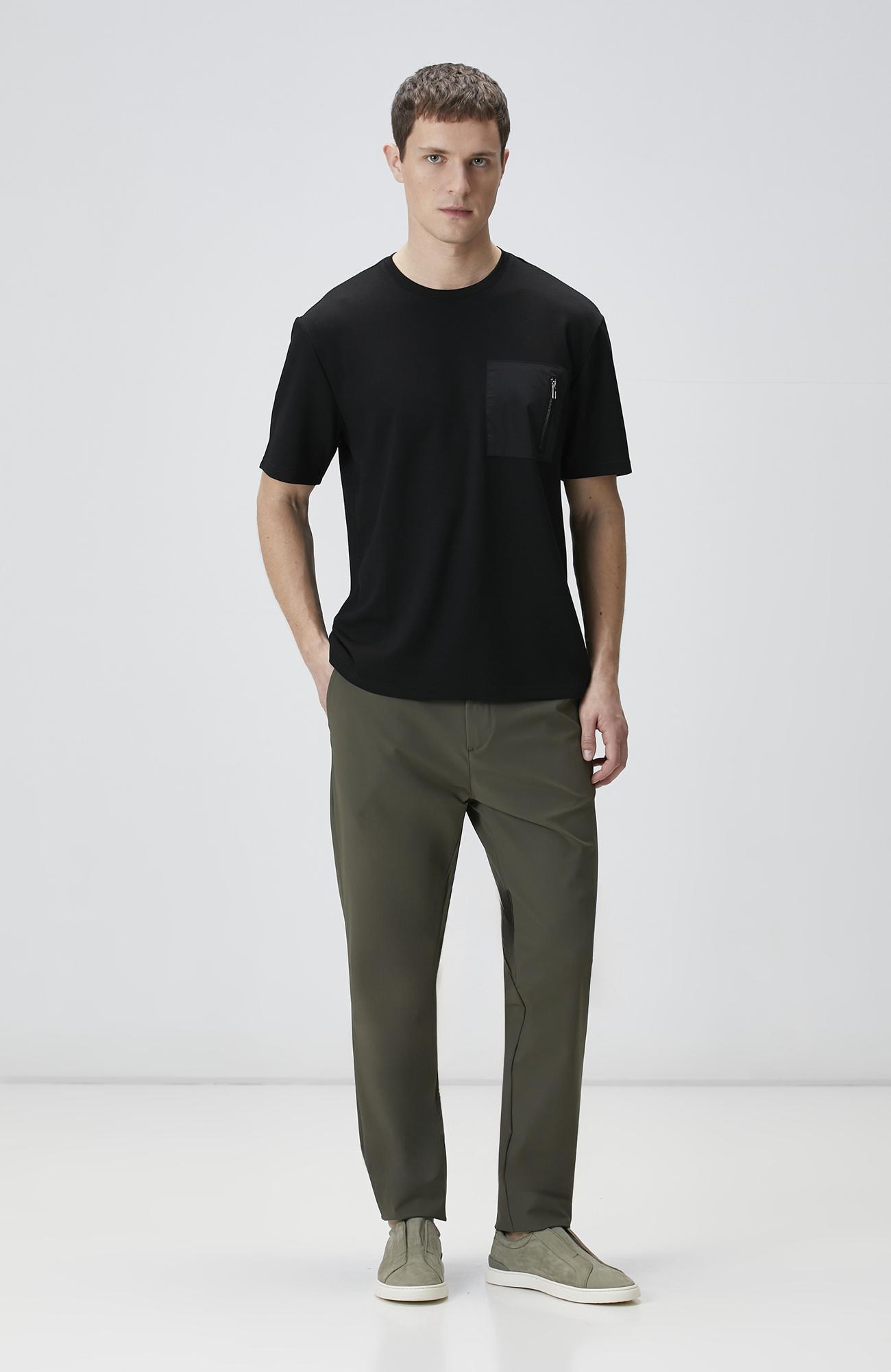 Network Erkek Comfort Fit Siyah Göğüs Cep Detaylı T-shirt