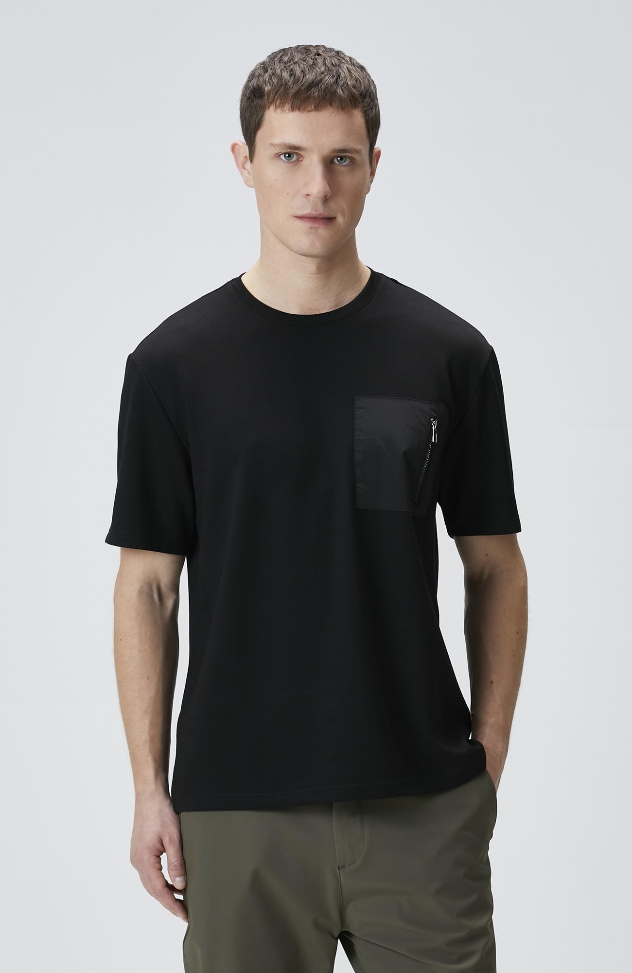 Network Erkek Comfort Fit Siyah Göğüs Cep Detaylı T-shirt