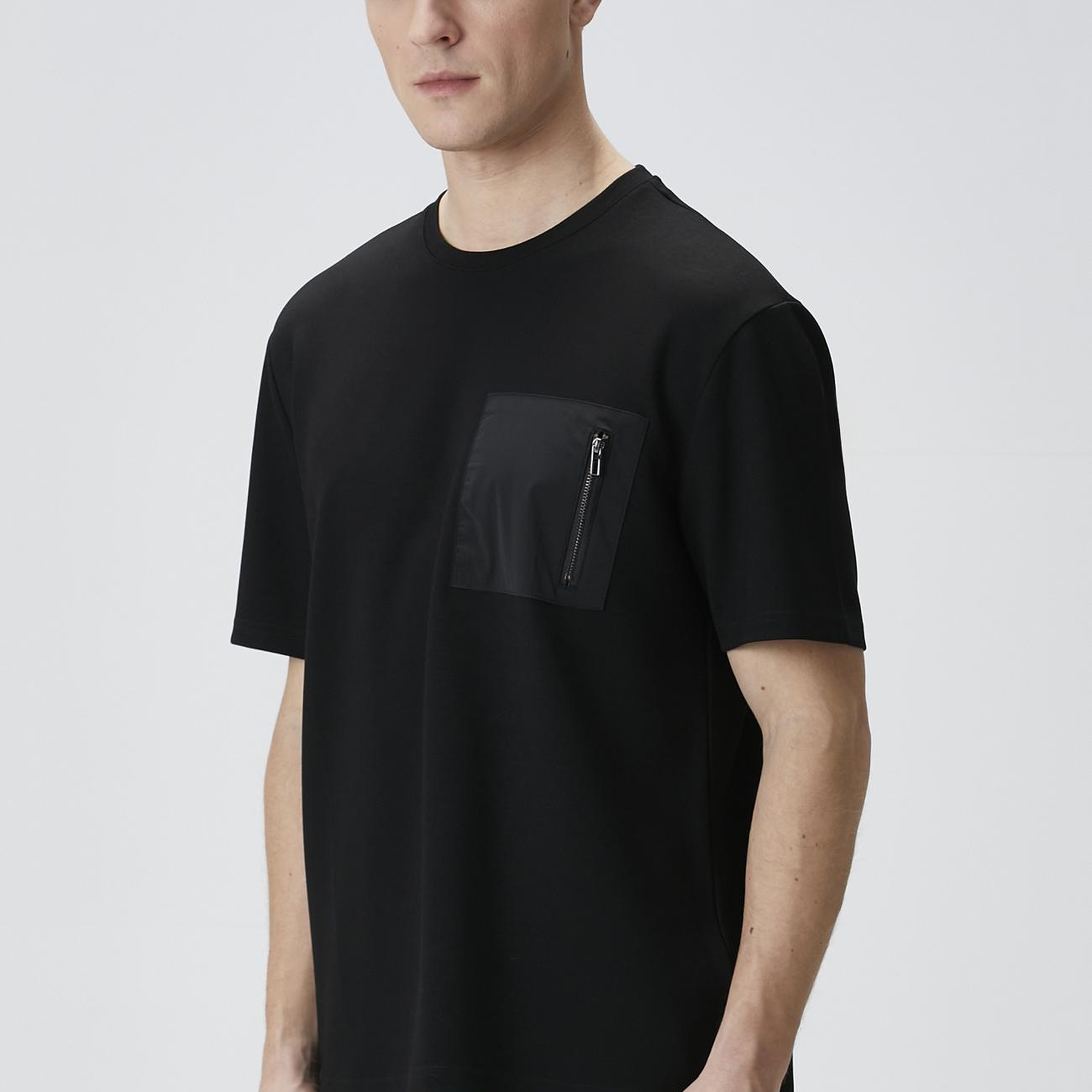 Network Erkek Comfort Fit Siyah Göğüs Cep Detaylı T-shirt