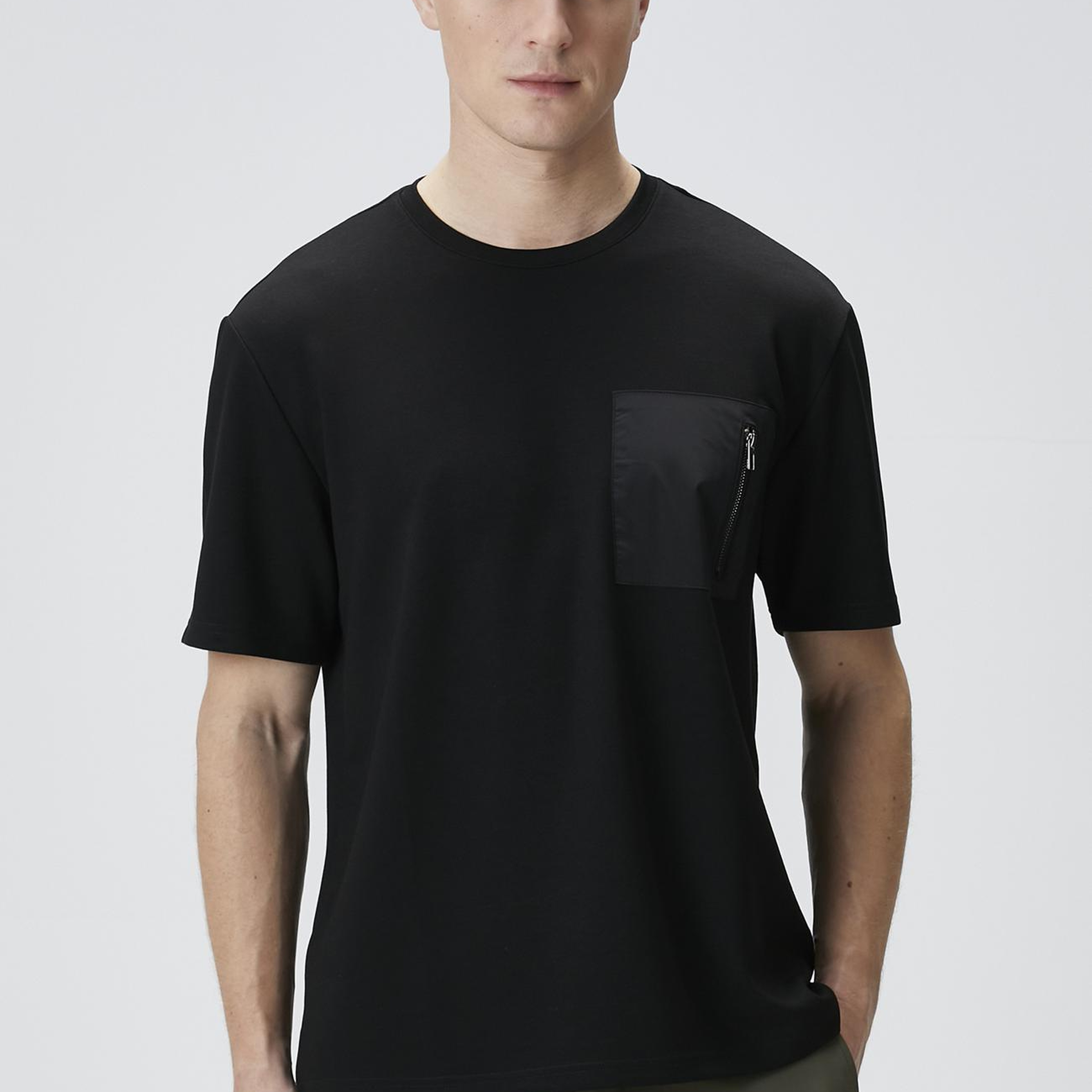 Network Erkek Comfort Fit Siyah Göğüs Cep Detaylı T-shirt