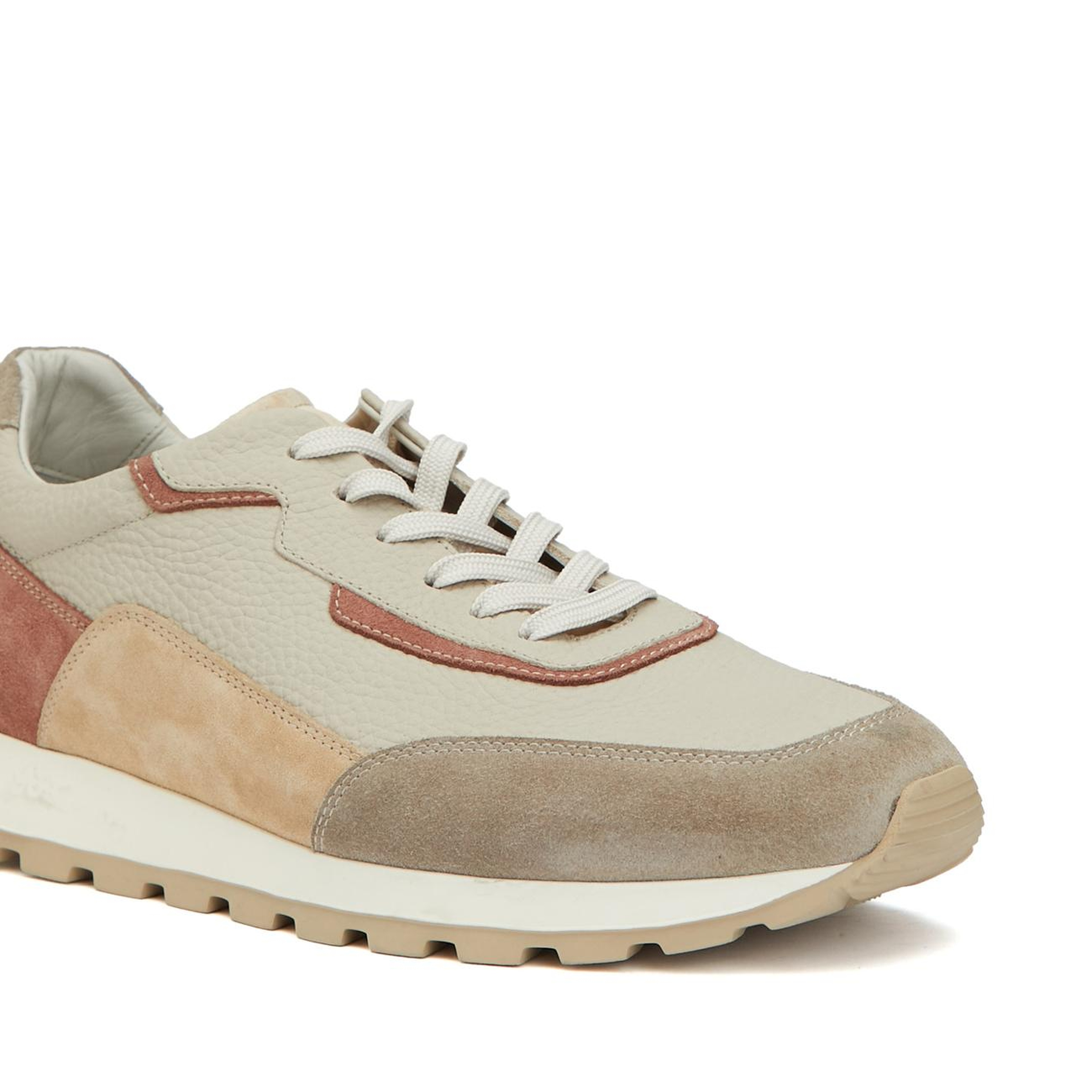 Network Erkek Vizon Süet Garnili Deri Sneaker