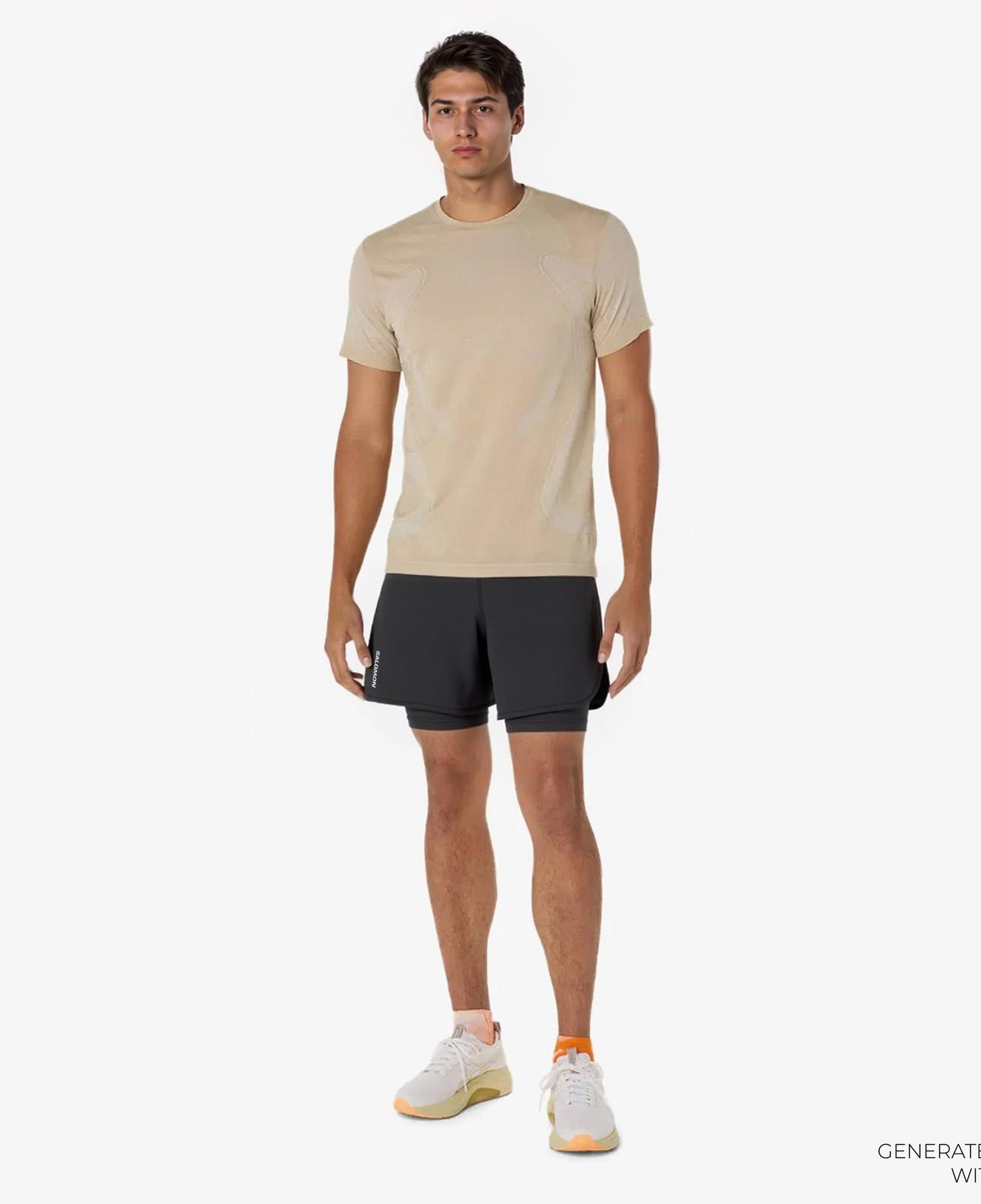 Salomon Cross 2in1 Kadın Siyah Antrenman Şortu