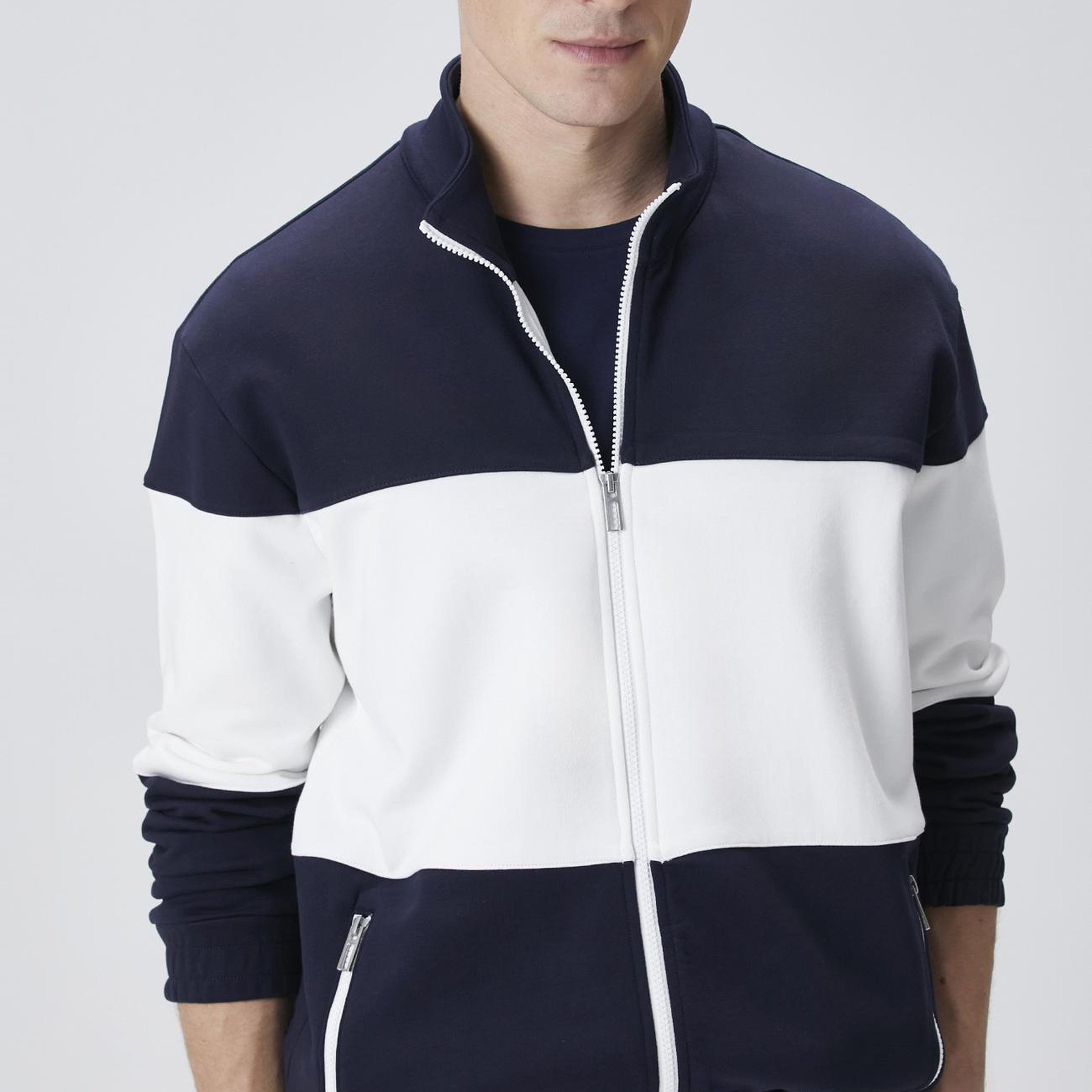 Network Erkek Lacivert Bloklu Sweatshirt