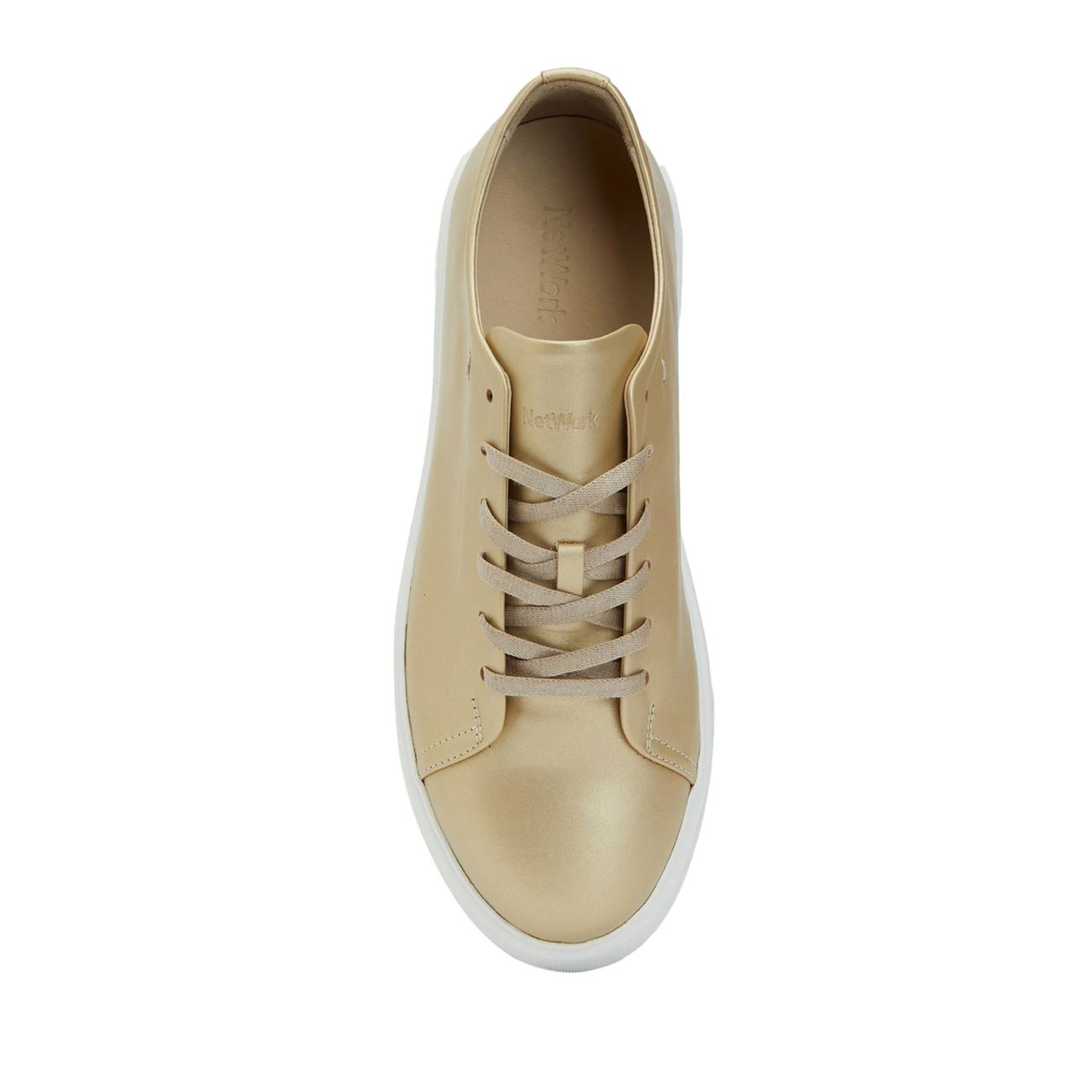 Network Kadın Gold Deri Sneaker