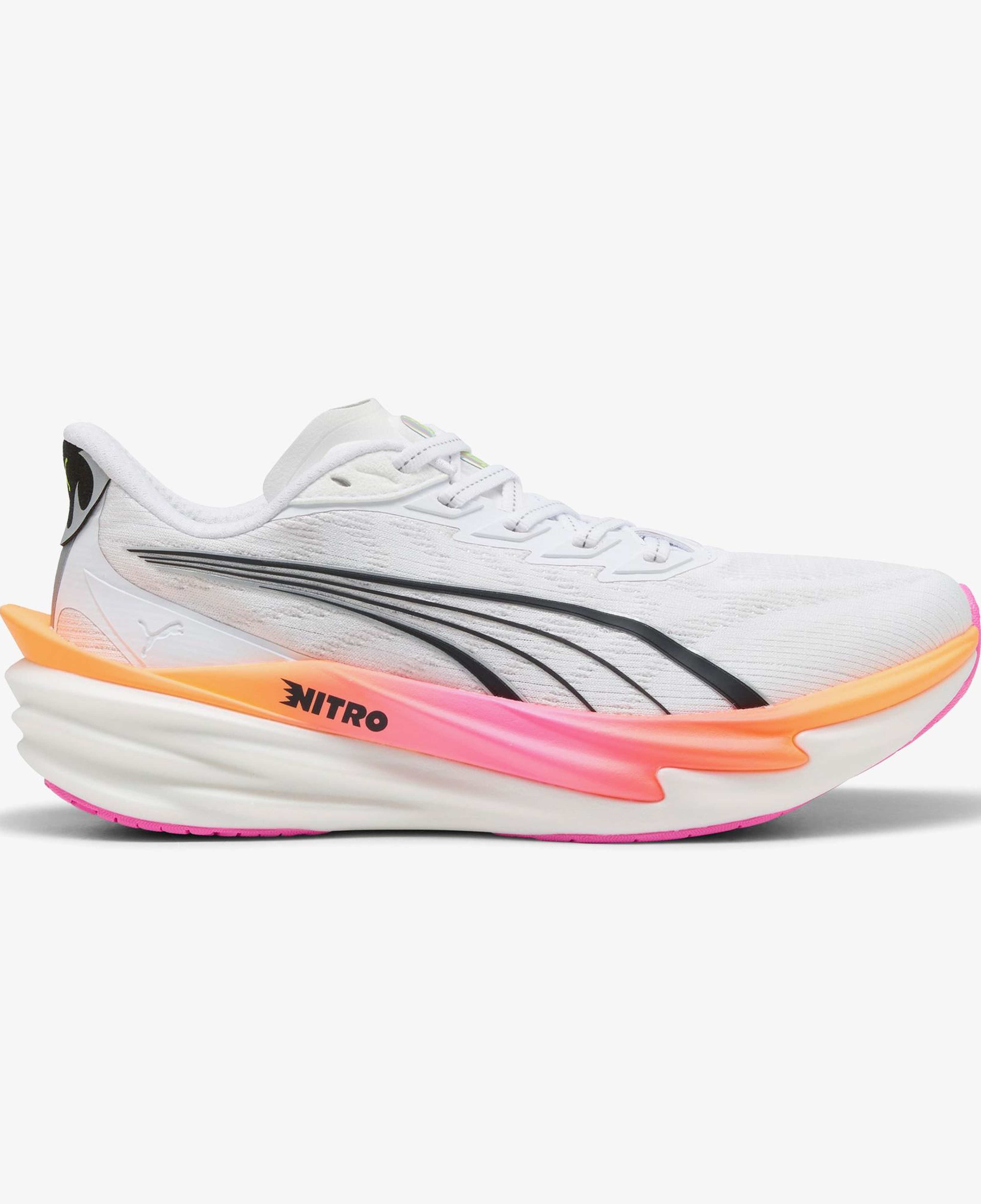 Puma Deviate Nitro 4 Kadın Beyaz Koşu Ayakkabısı