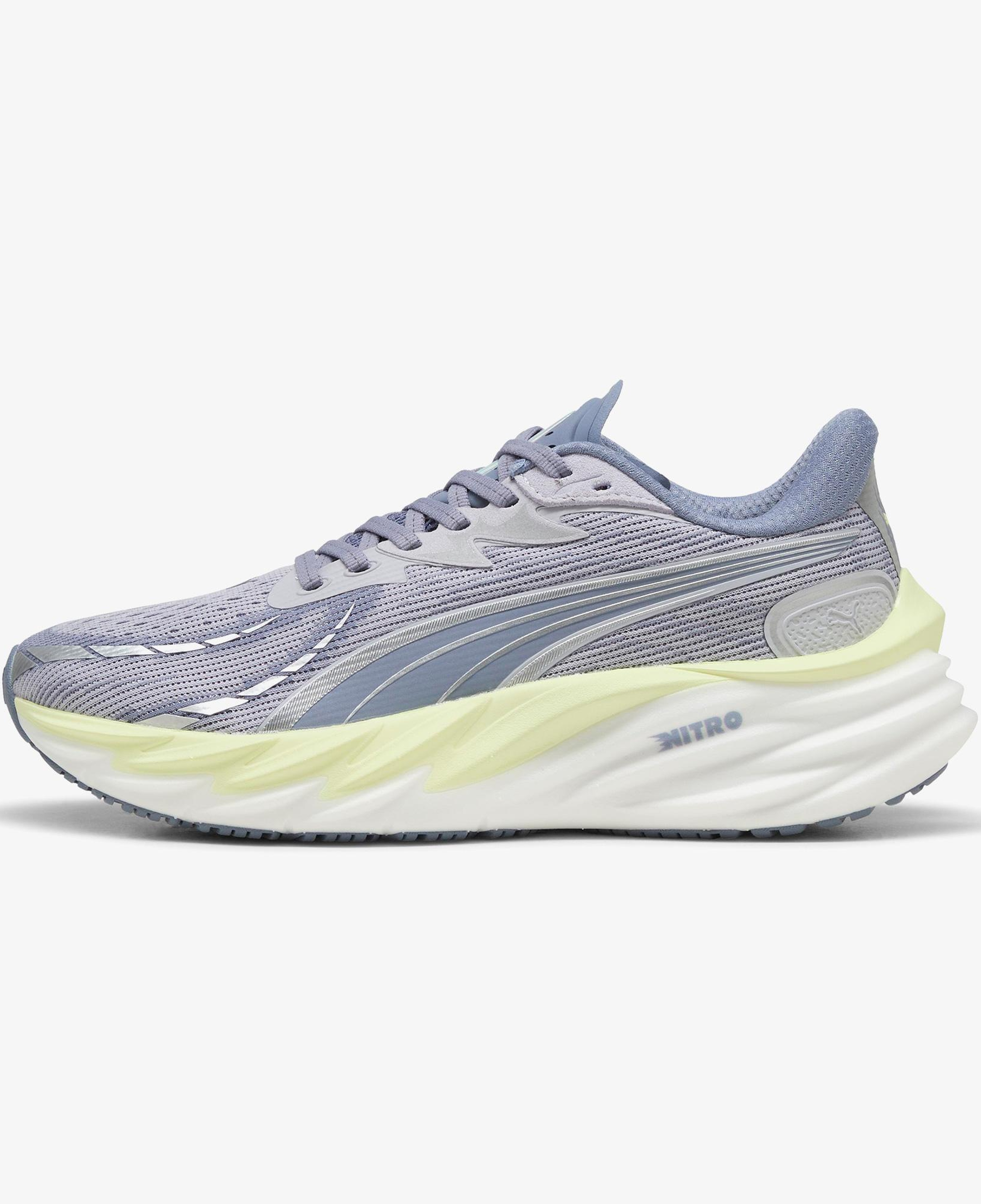 Puma Velocity Nitro 4 Kadın Gri Koşu Ayakkabısı