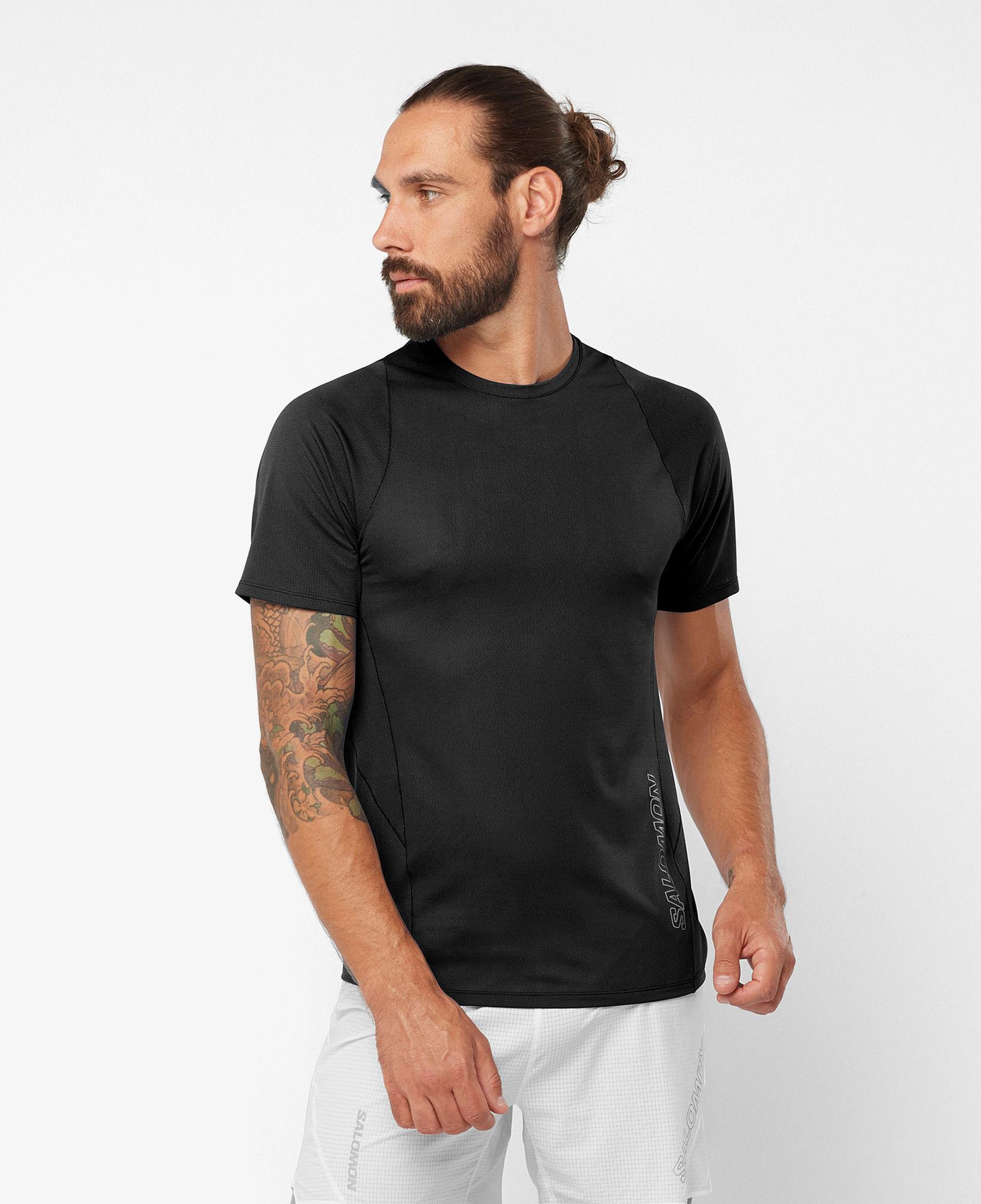 Salomon Sense Aero Erkek Siyah Koşu T-Shirt