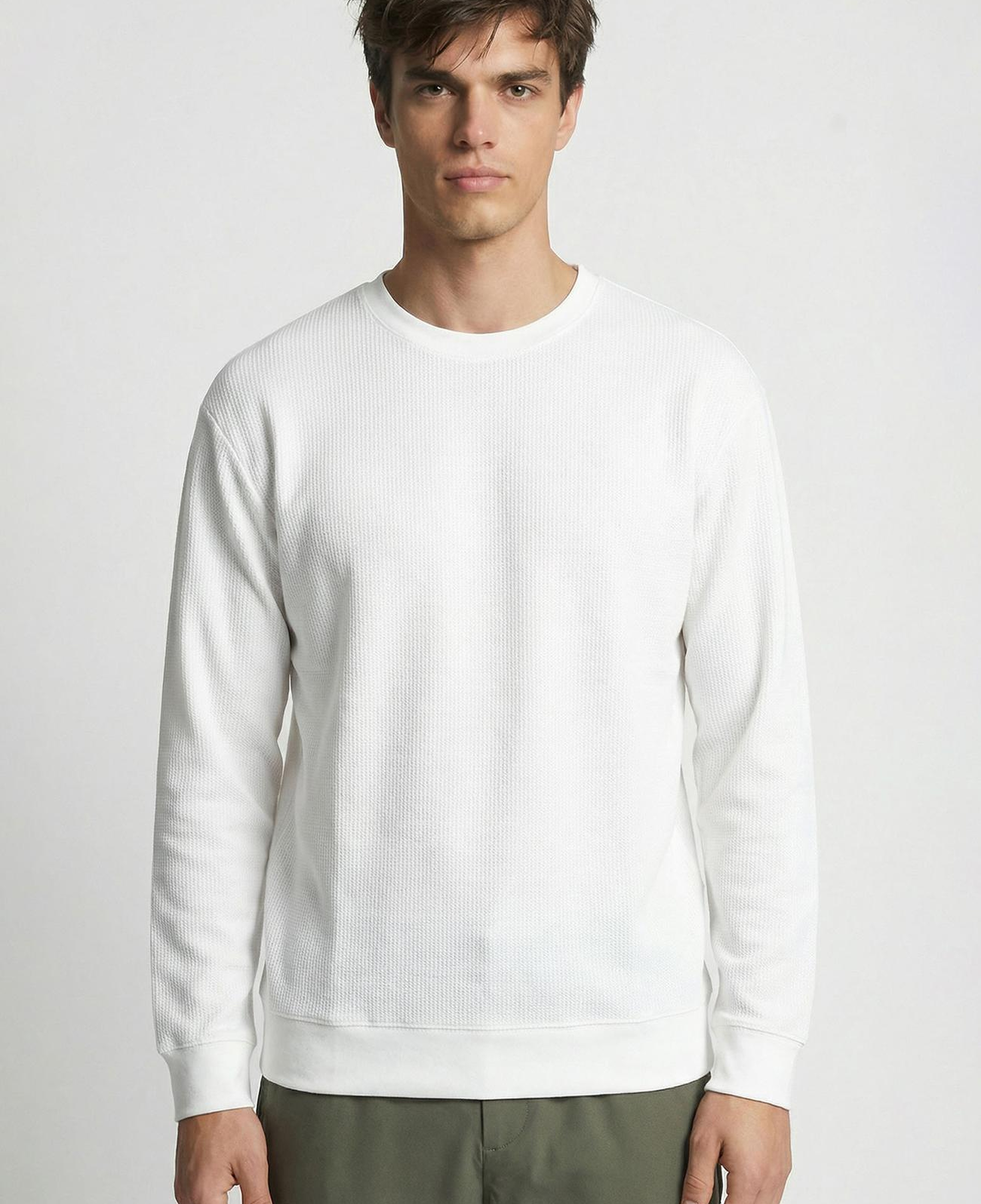 Network Erkek Beyaz N-Tech Merserize Sweatshirt