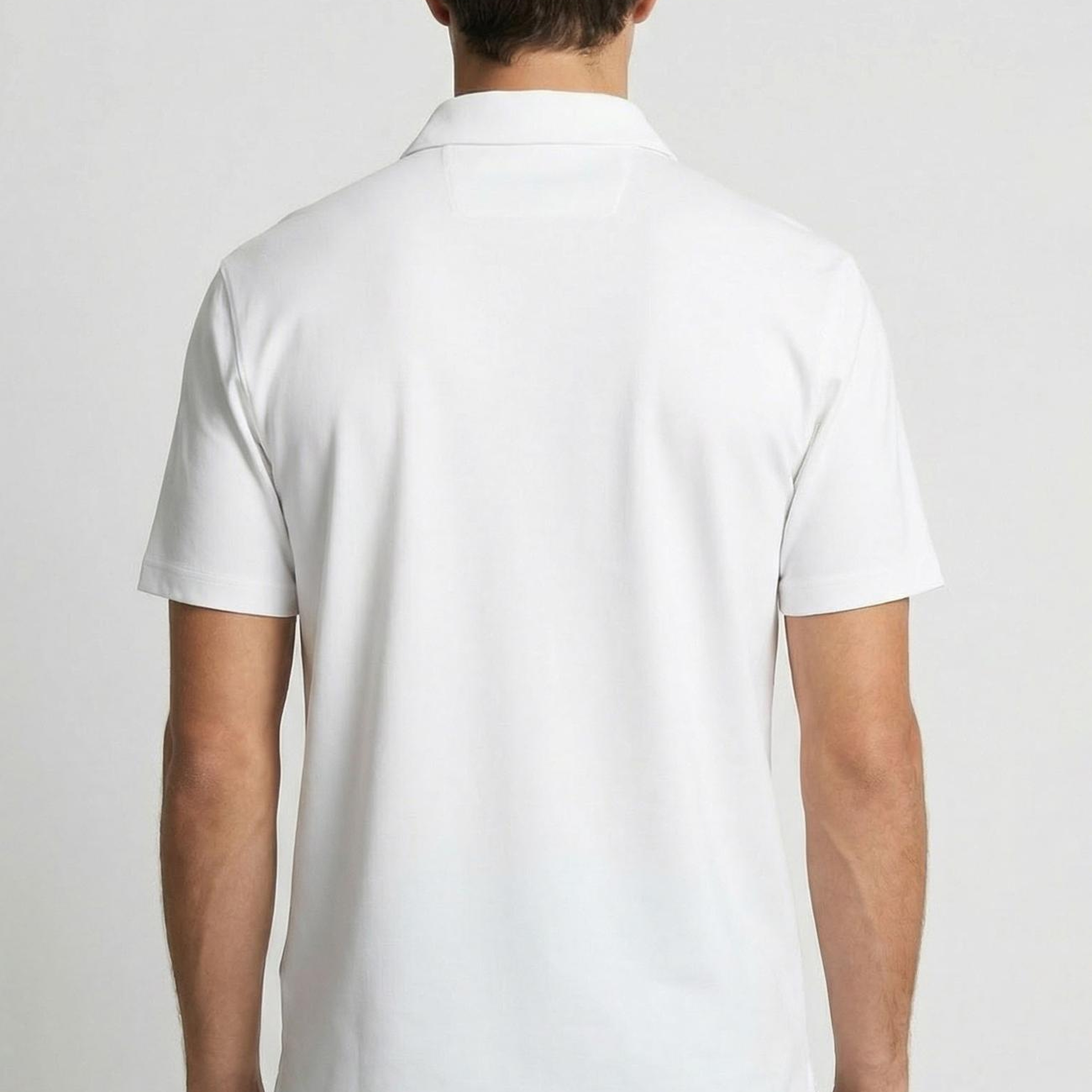Network Erkek Non-Iron Polo Yaka Beyaz T-shirt