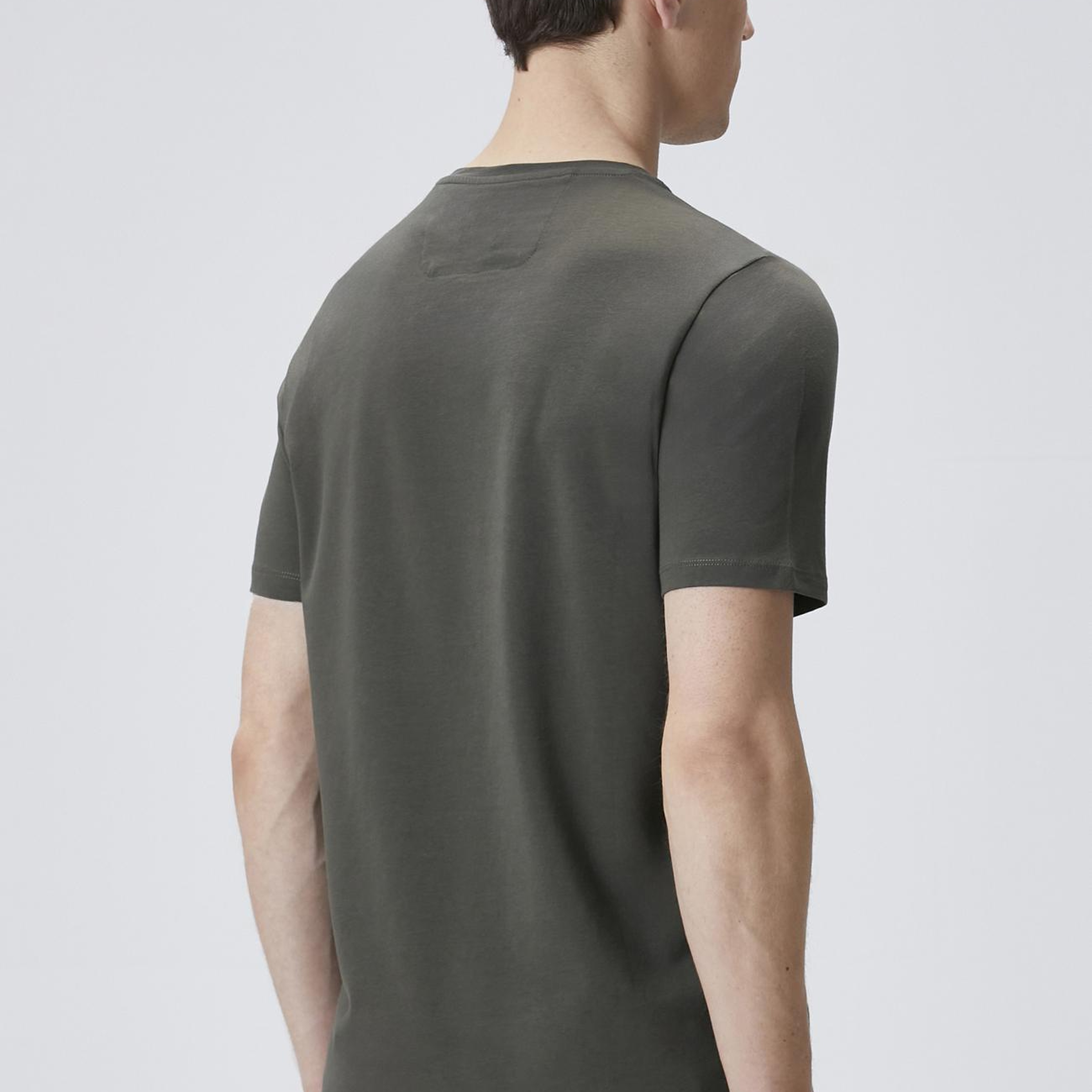 Network Erkek Haki Basic T-shirt
