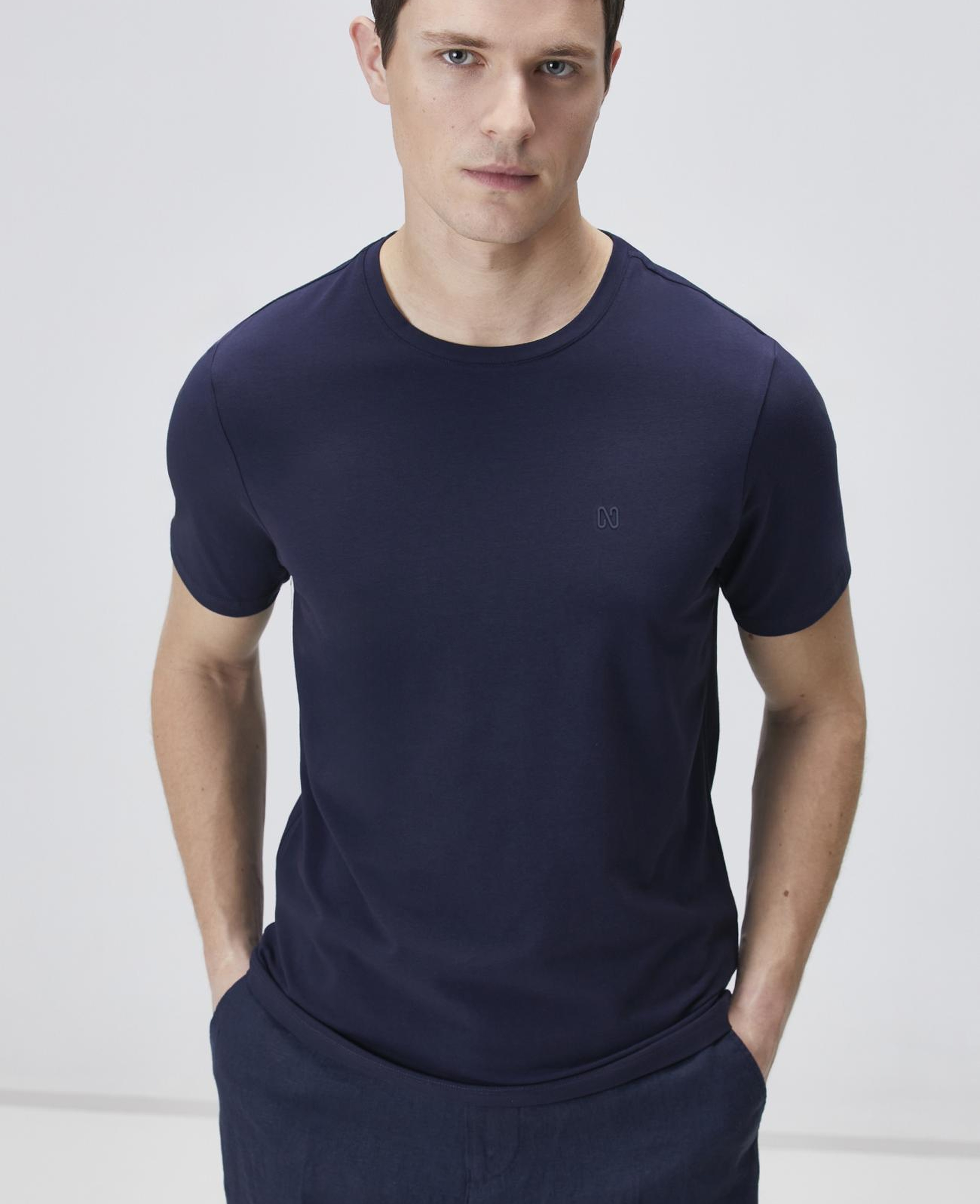 Network Erkek Lacivert Basic T-shirt