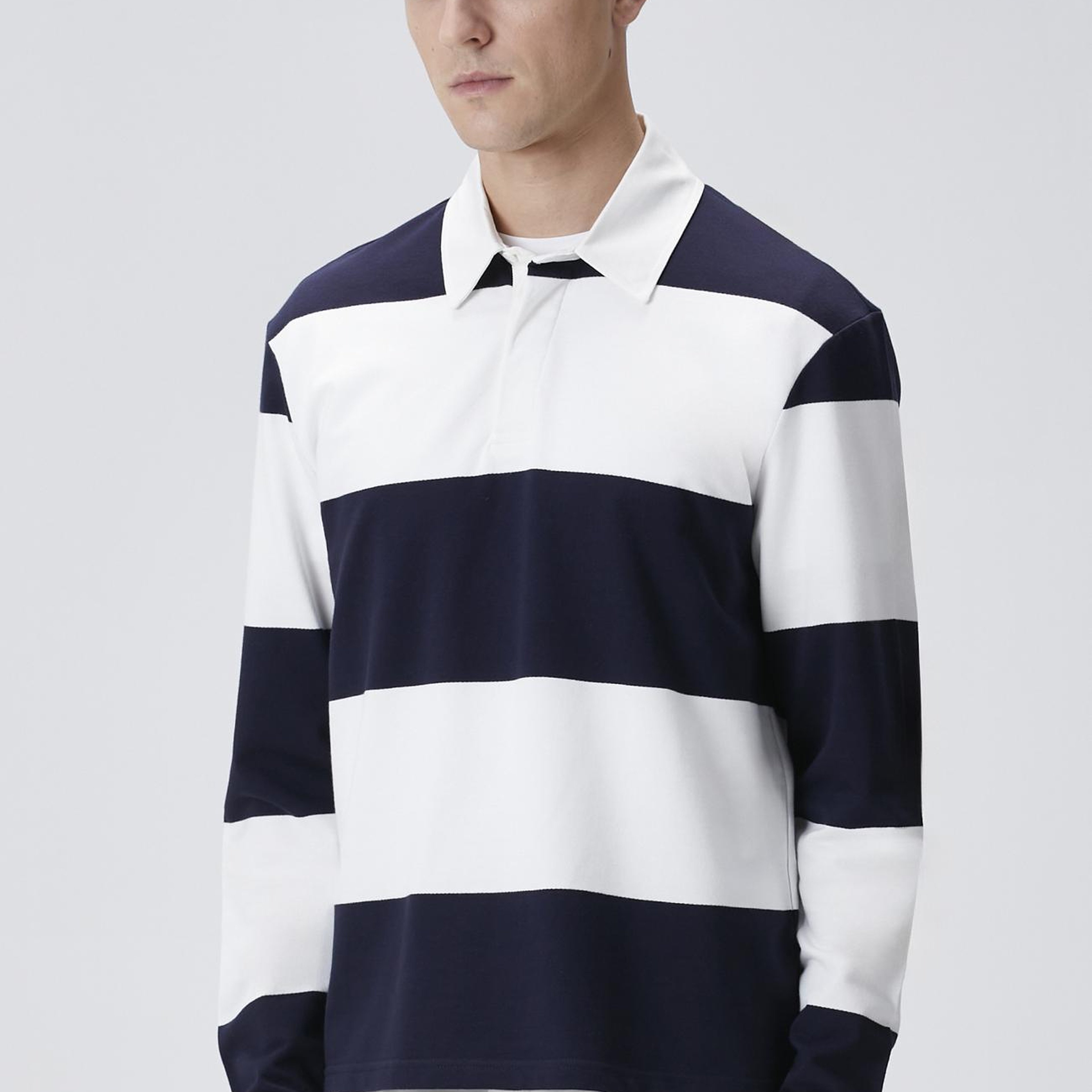 Network Erkek Lacivert Çizgili Polo Yaka T-shirt