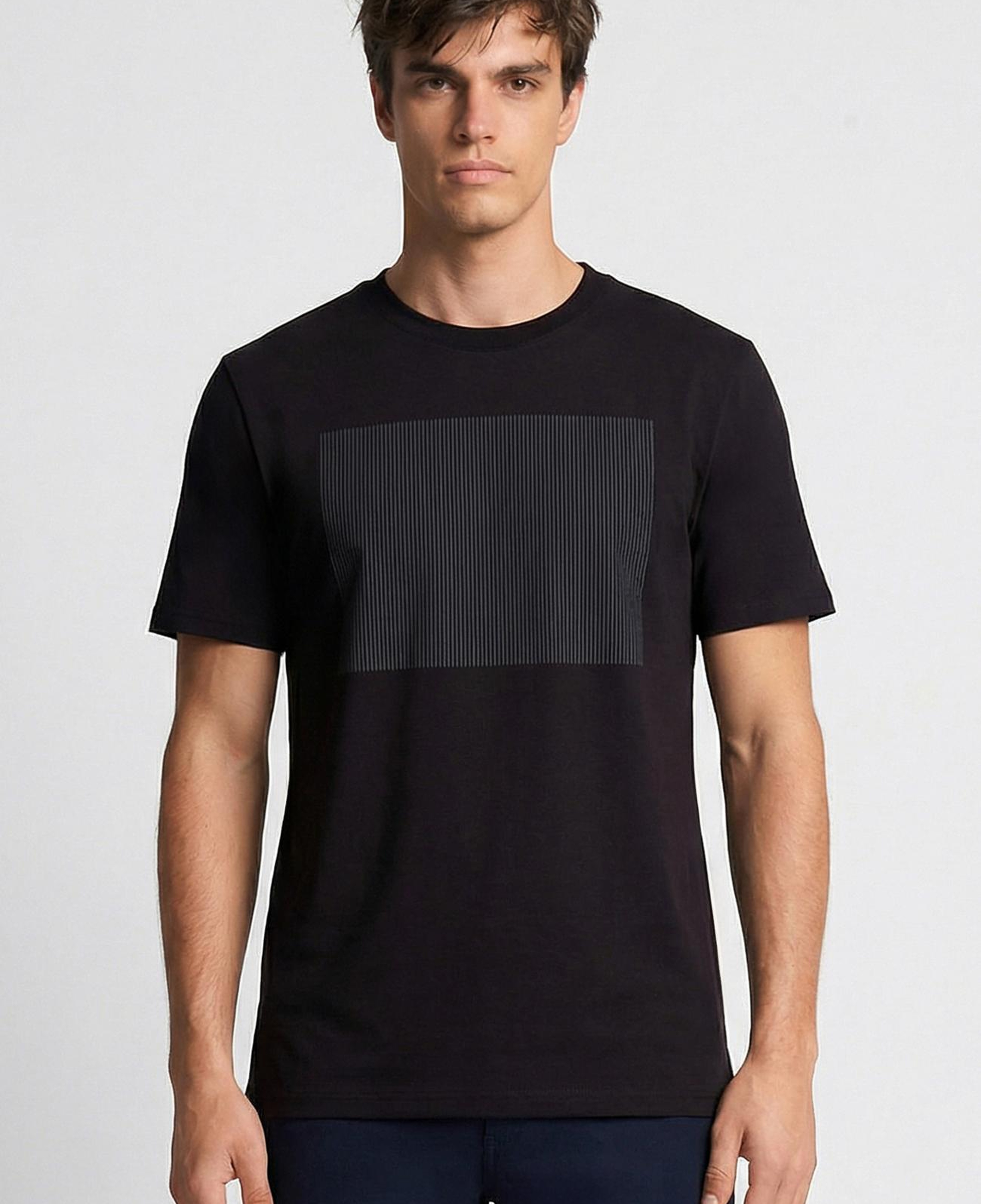 Network Erkek N-Tech Siyah Hologram Baskılı T-shirt