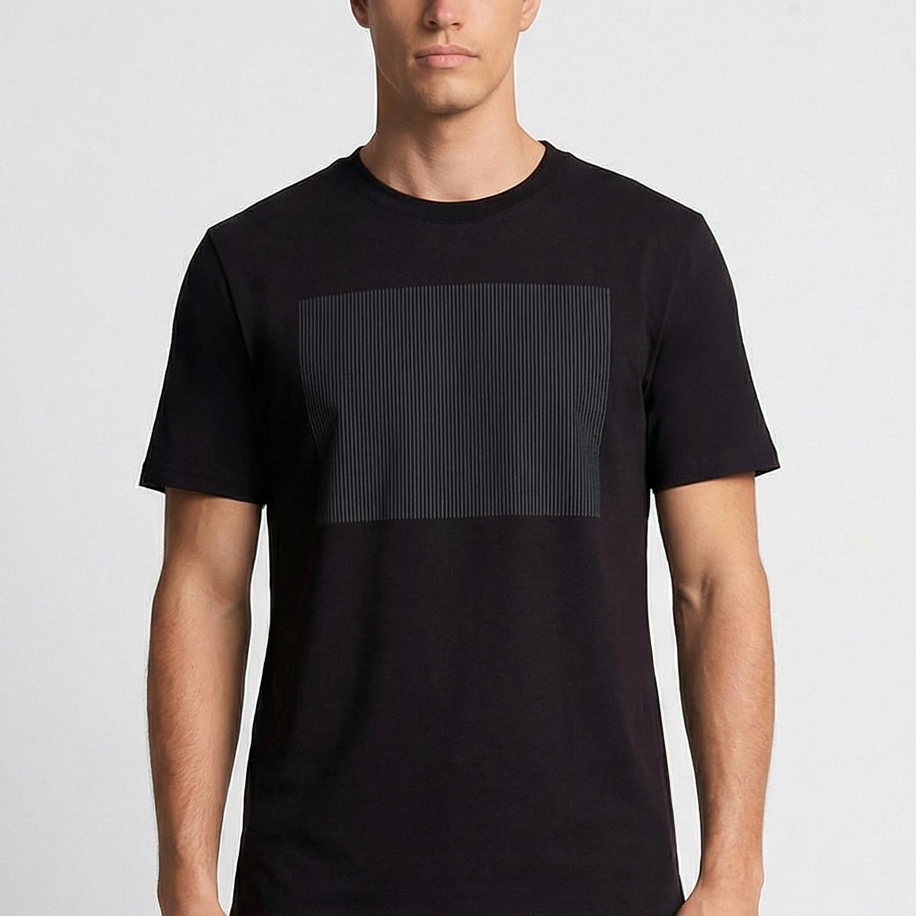 Network Erkek N-Tech Siyah Hologram Baskılı T-shirt