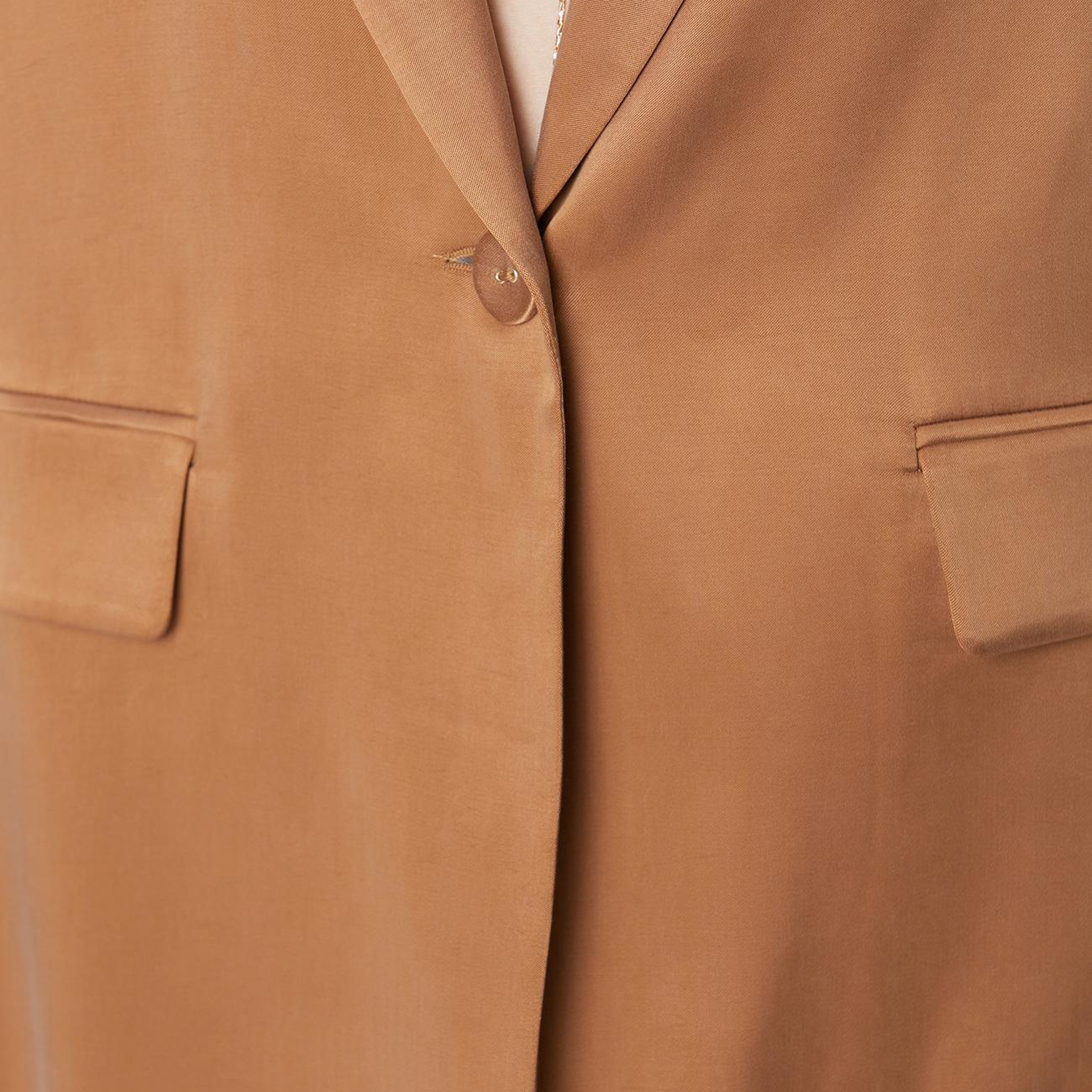 Network Kadın Camel Cupro Blazer Ceket