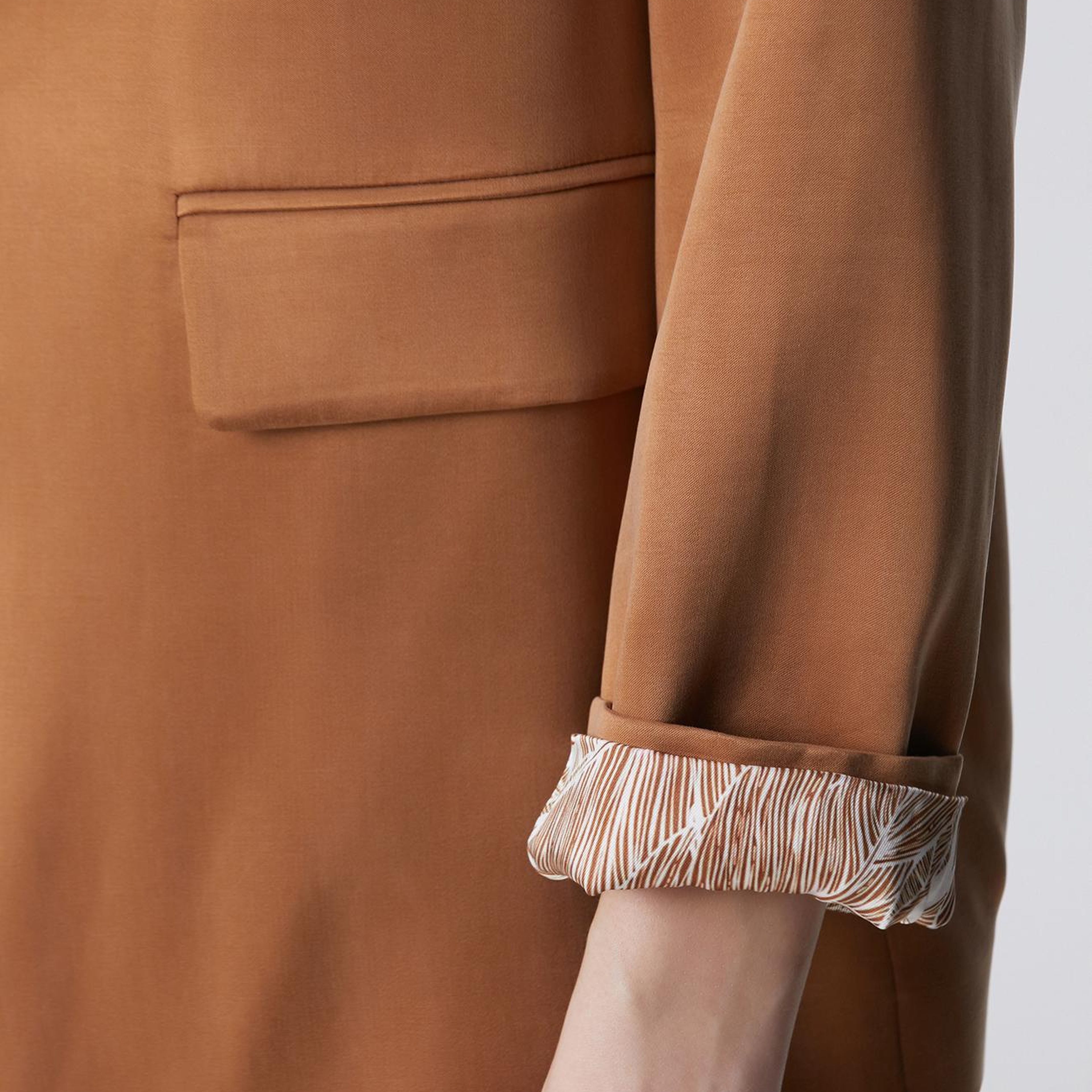 Network Kadın Camel Cupro Blazer Ceket