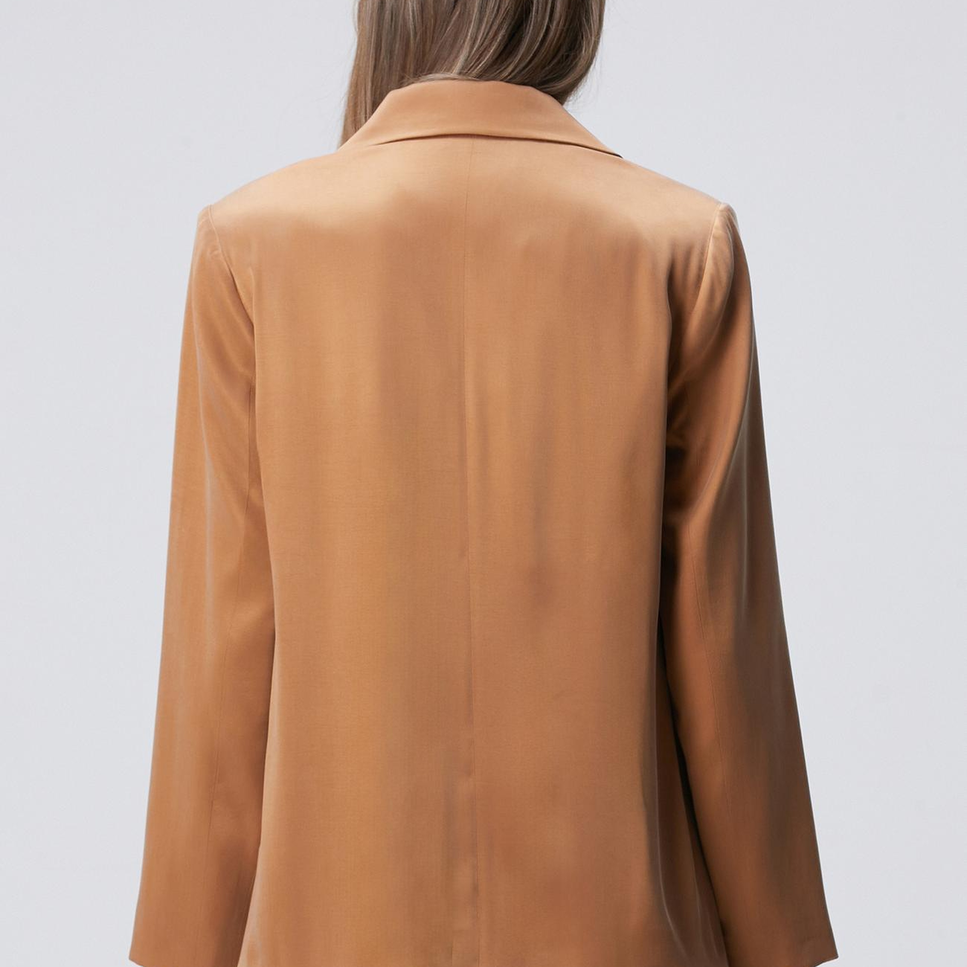 Network Kadın Camel Cupro Blazer Ceket