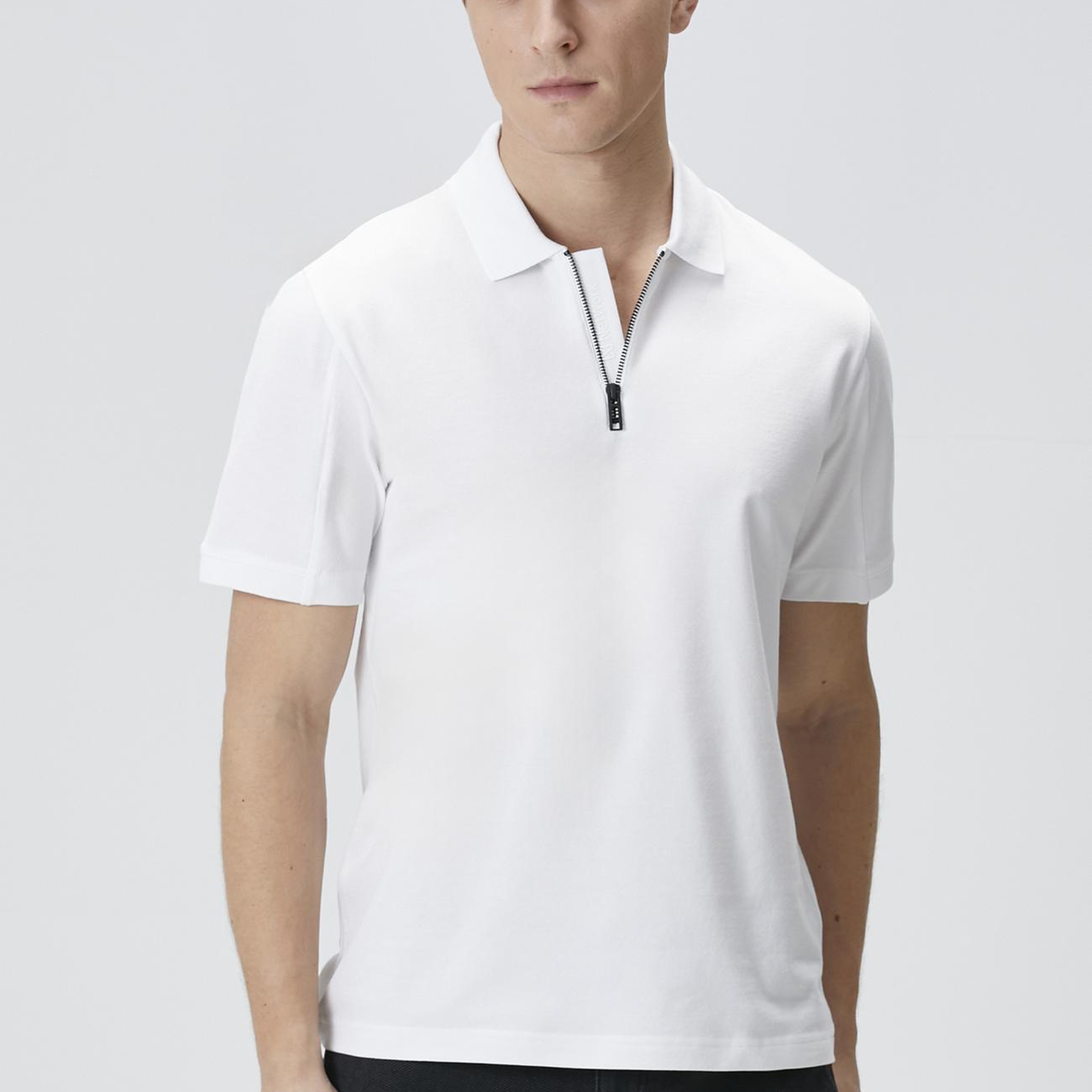 Network Erkek Siyah Polo Yaka Enjeksiyon Baskılı T-shirt