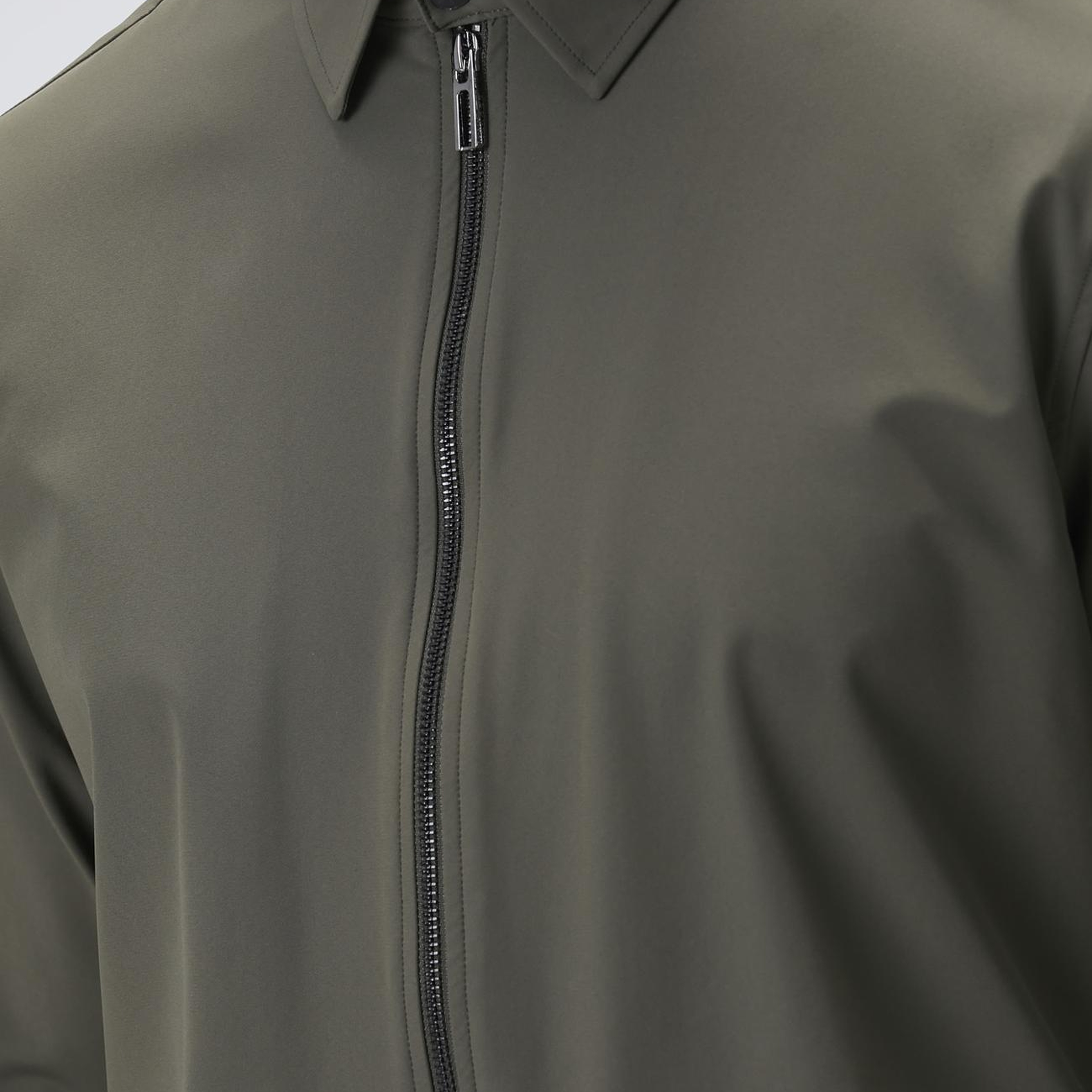 Network Erkek Haki Slim Fit Cep Detaylı Dış Gömlek