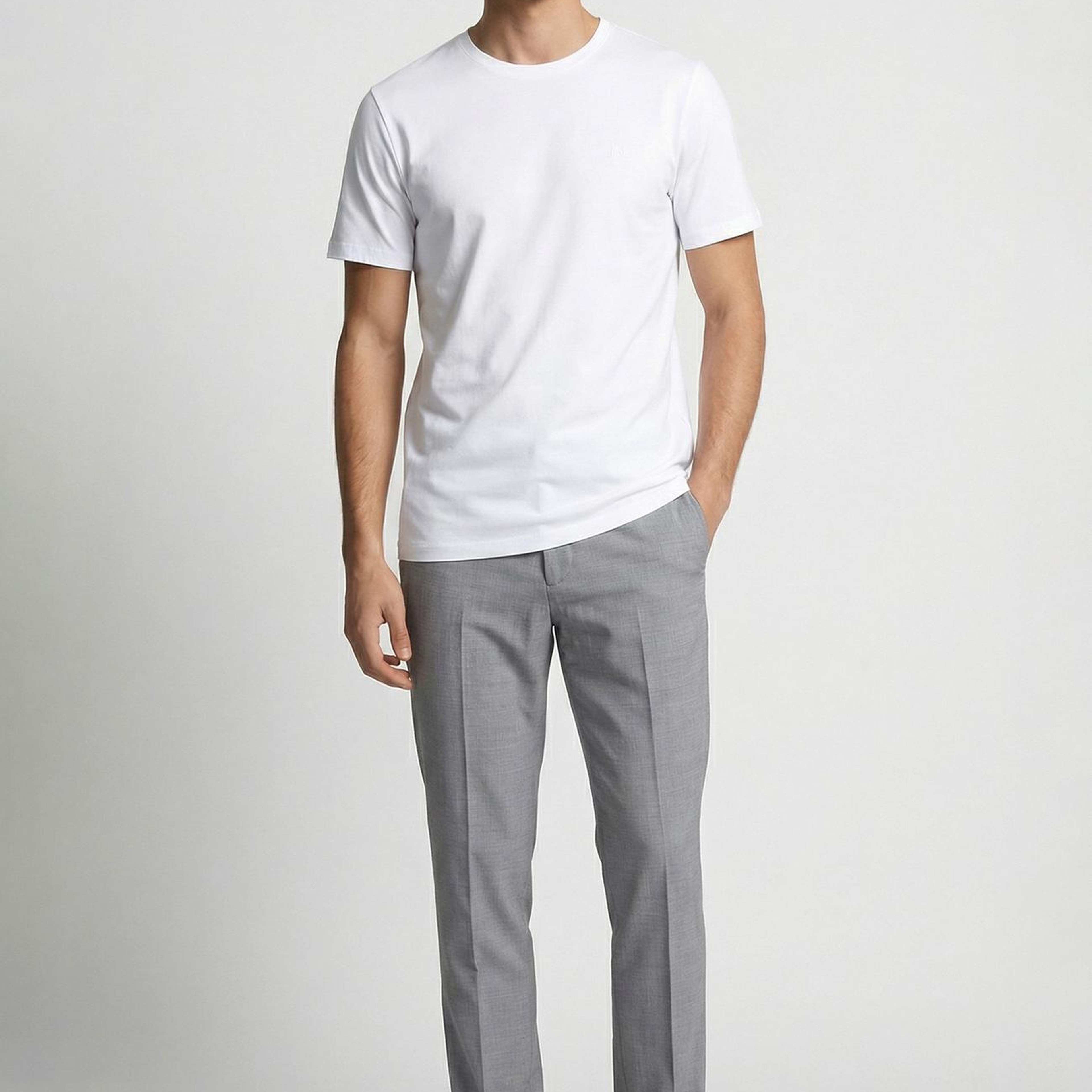 Network Erkek Beyaz Basic T-shirt