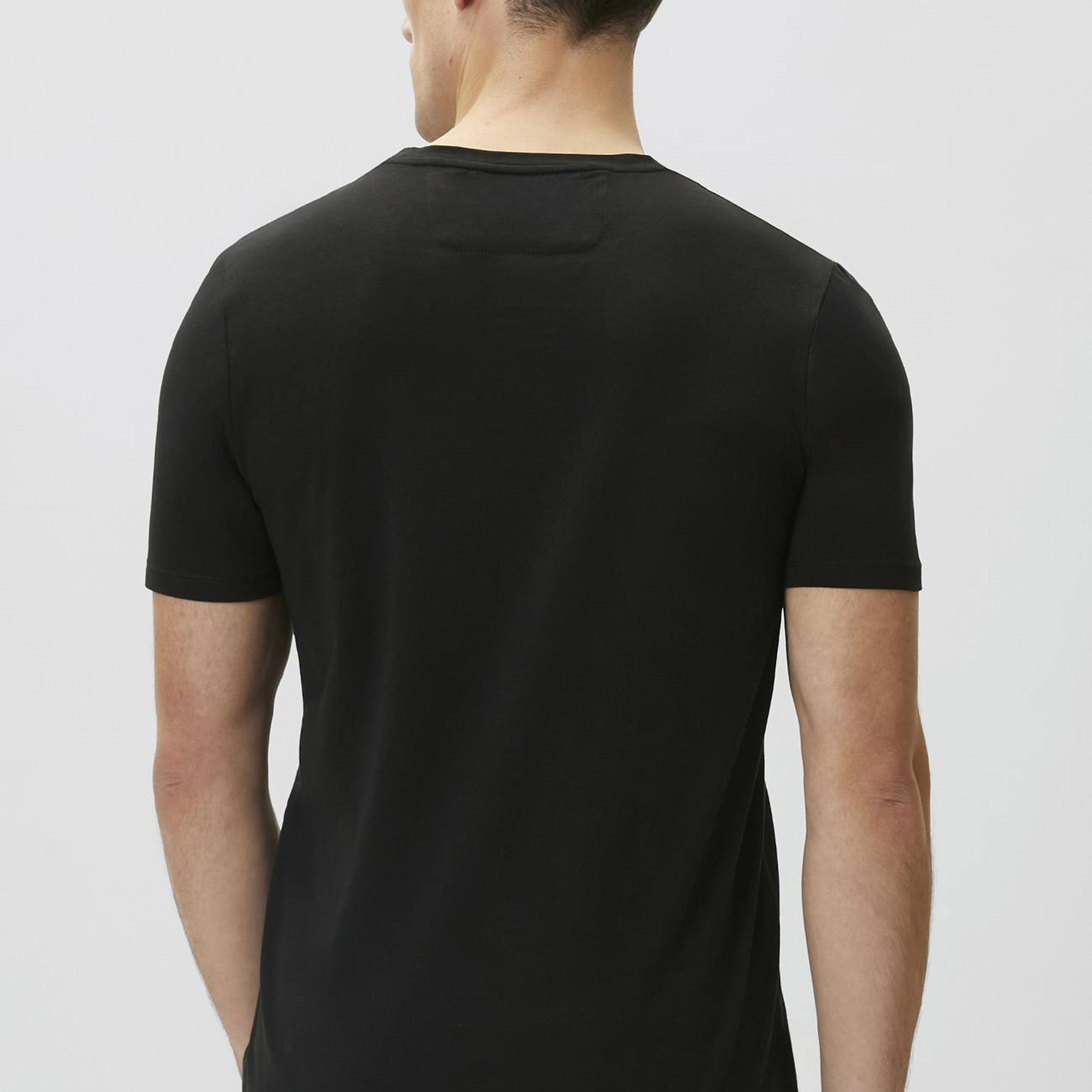 Network Erkek Siyah Basic T-shirt