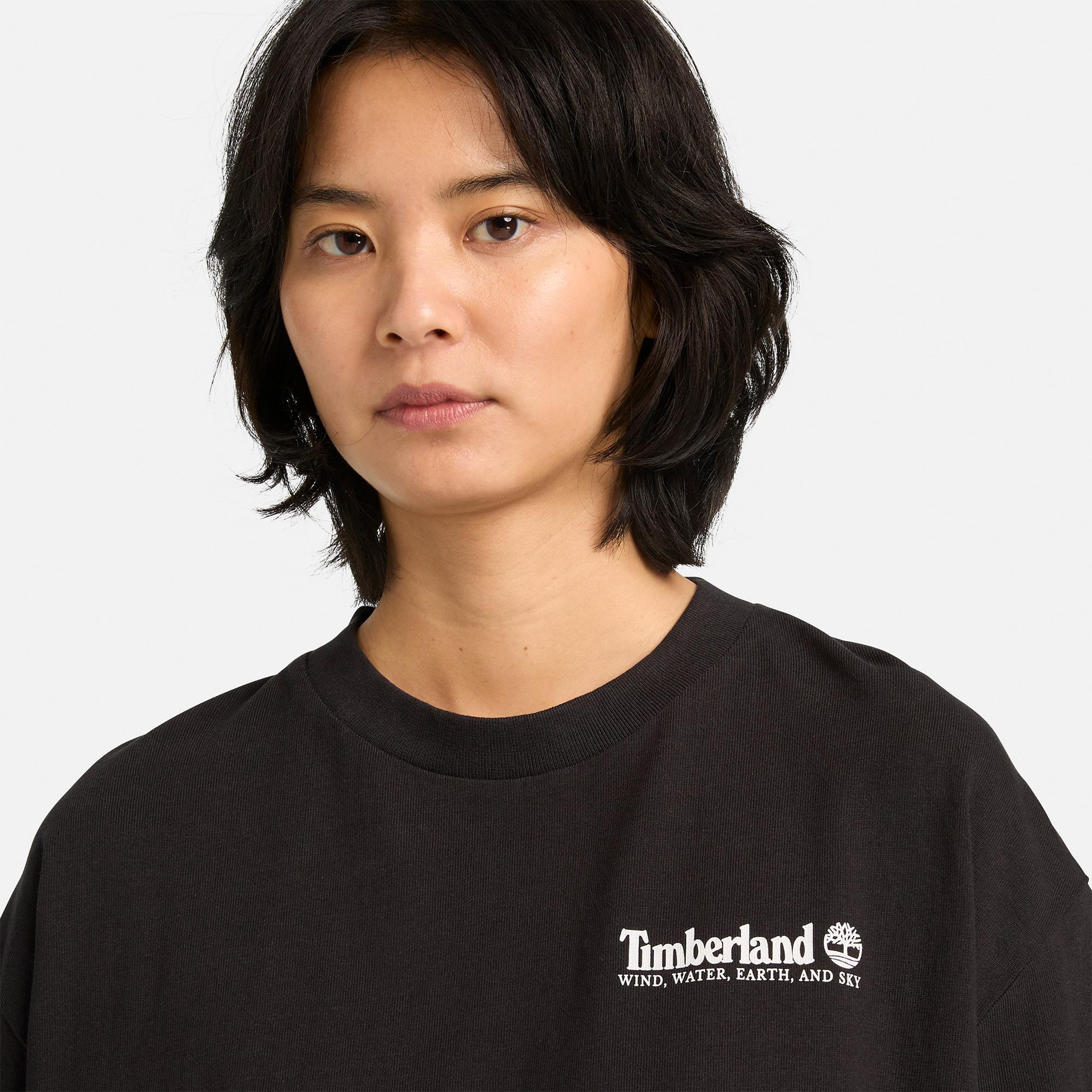 Timberland Outdoor Photo Back Graphic Erkek Siyah T-Shirt