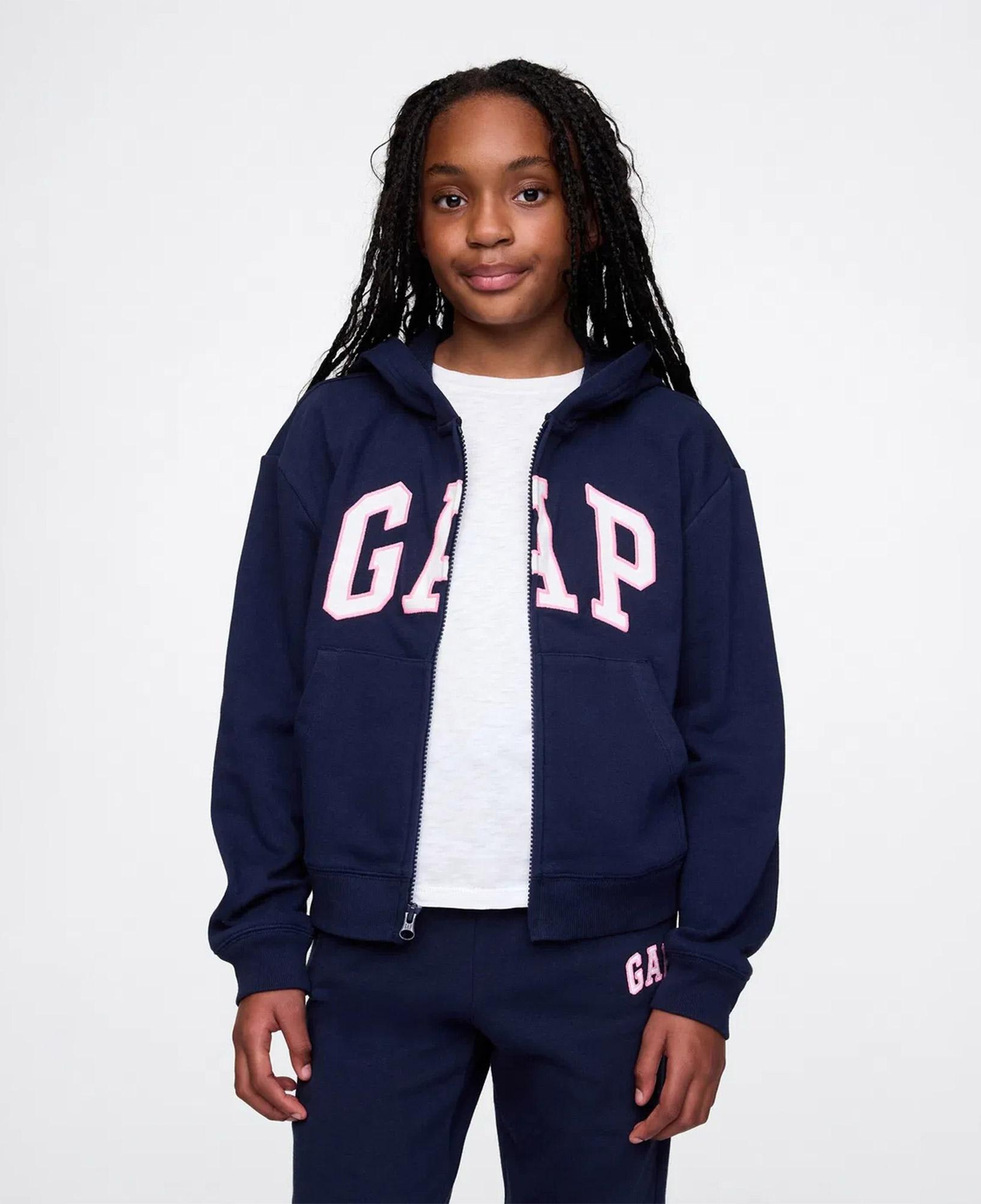 Gap Logo Relaxed Fit Çocuk Lacivert Sweatshirt