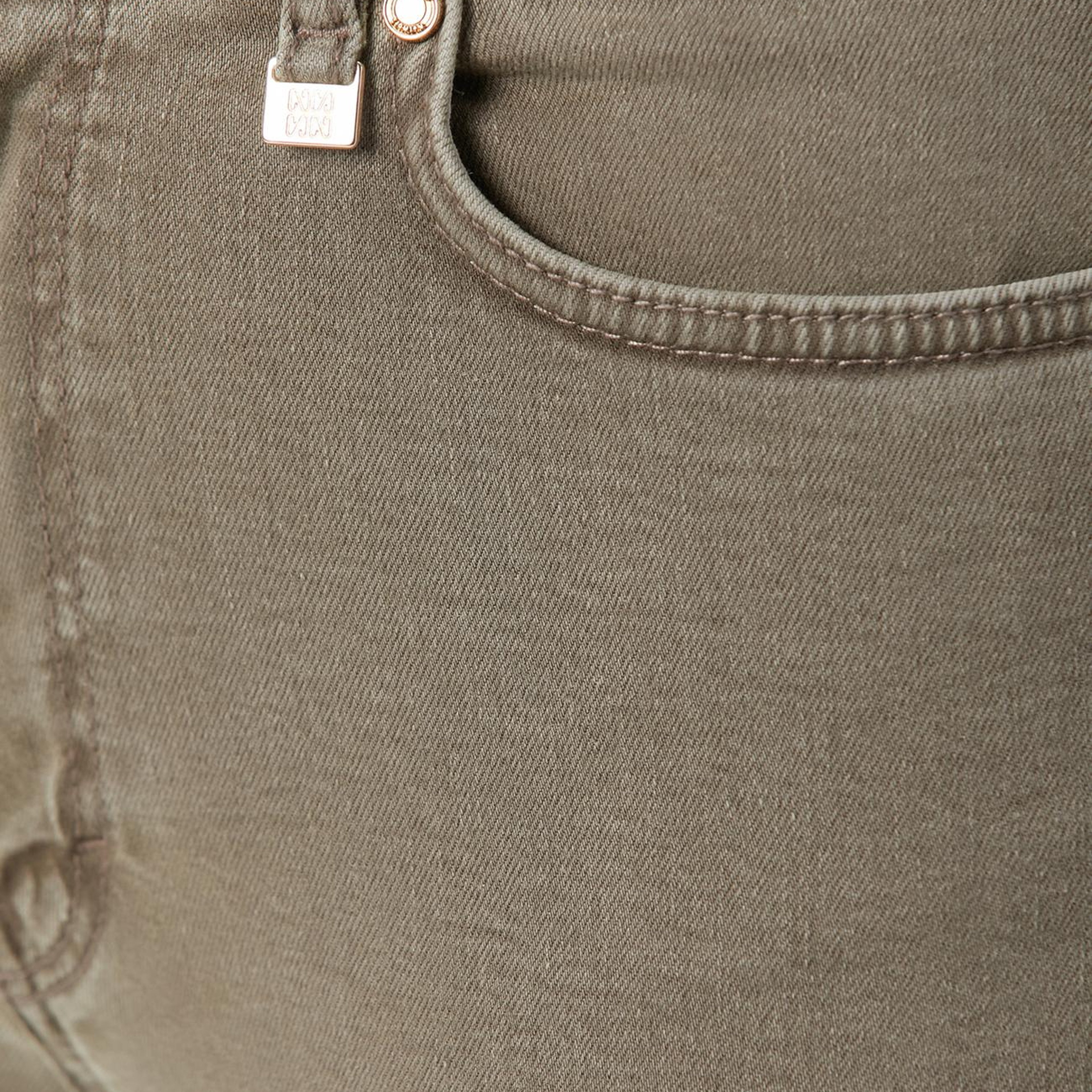 Network Kadın Slim Fit Haki Denim Pantolon