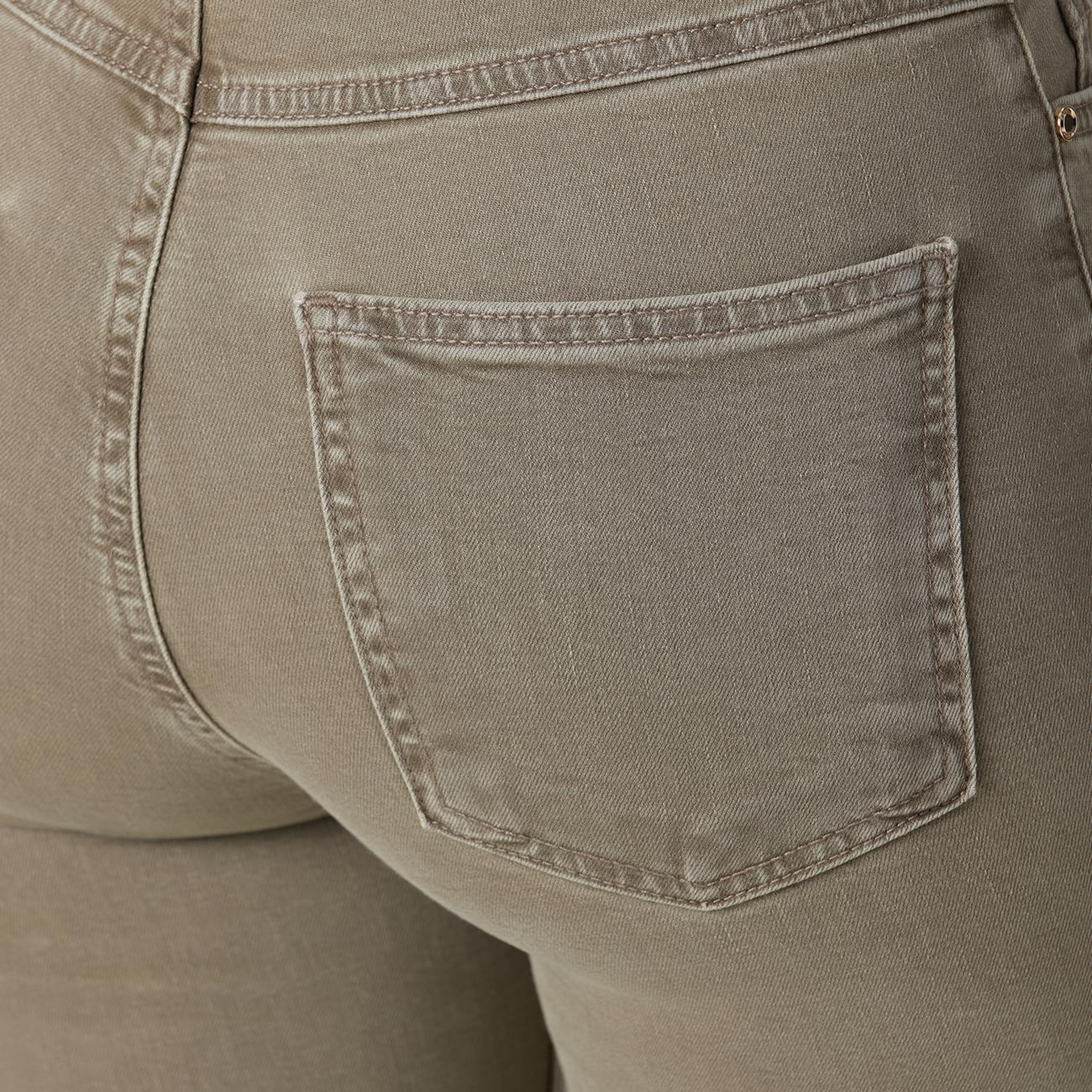 Network Kadın Slim Fit Haki Denim Pantolon