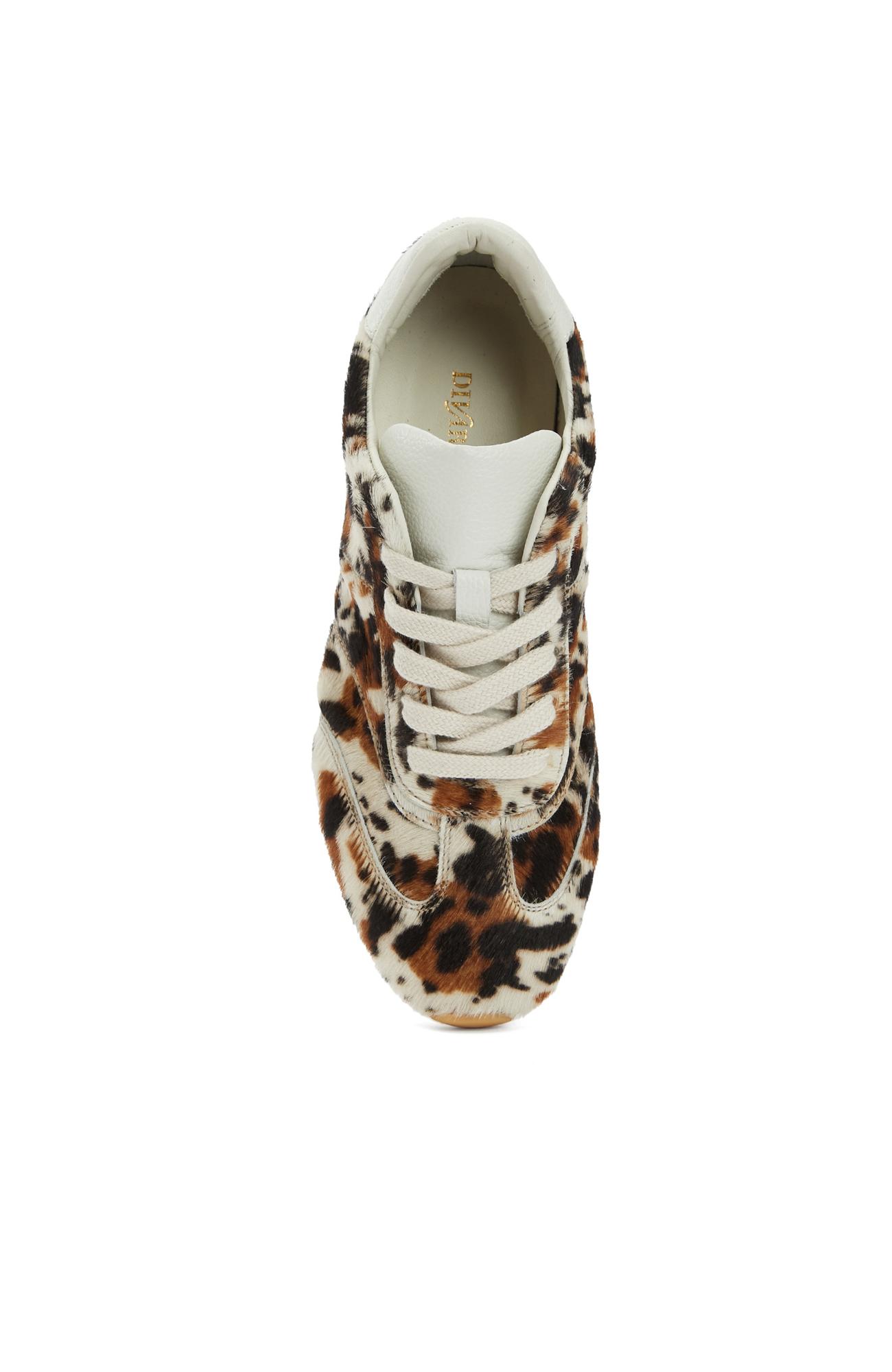 Divarese Kadın Siyah Bej Deri Sneaker
